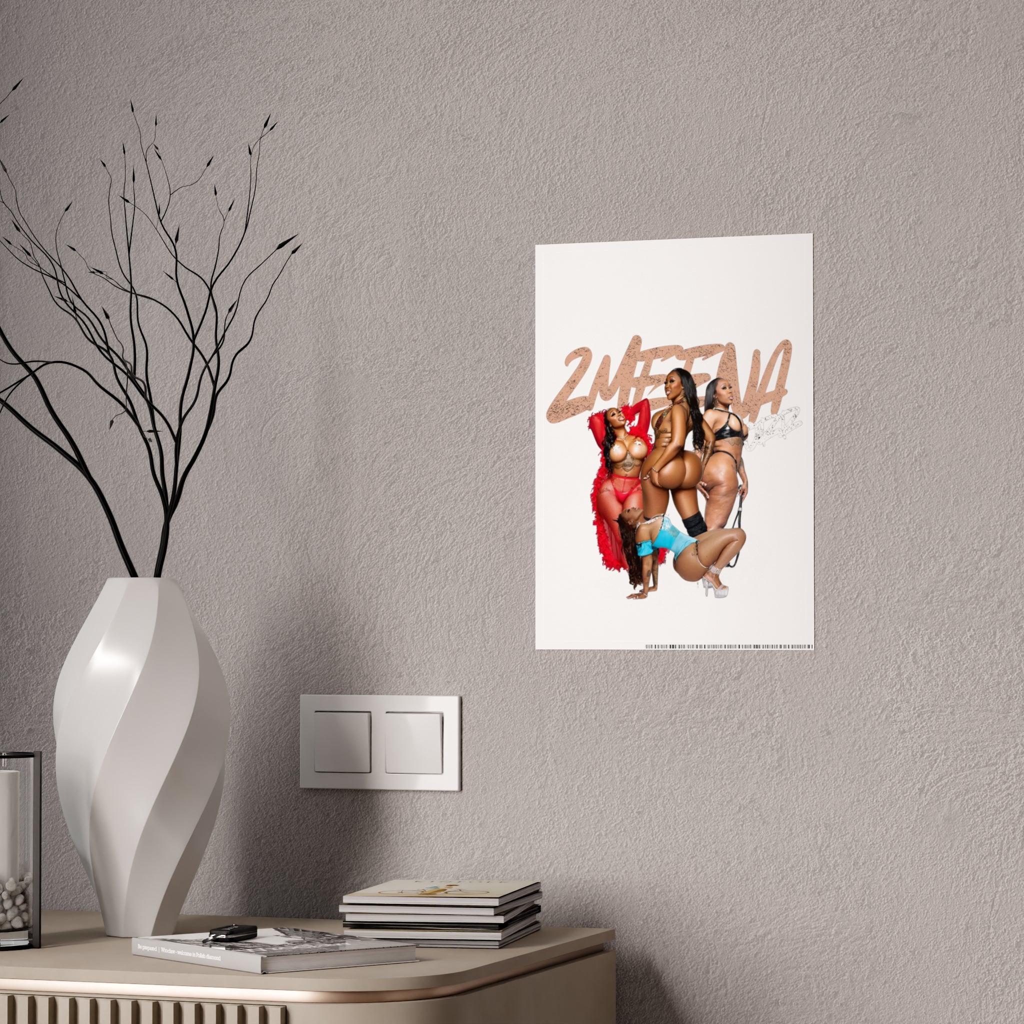 Gloss Poster — Sexy Pin-Up Curvy Women Art Print