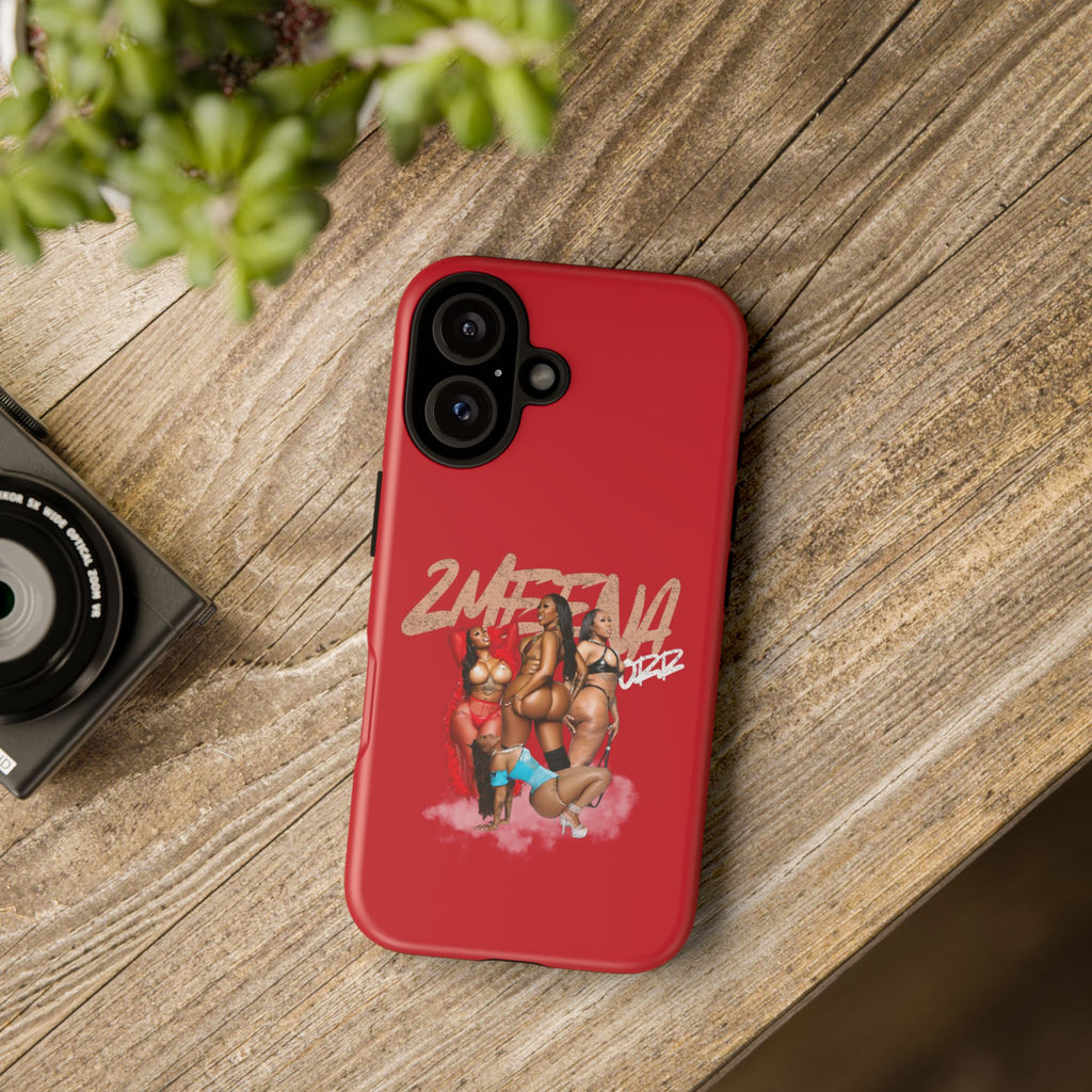 Phone Case - '2MEEZNA' Pin-Up Trio Graphic Slim Protective Cover