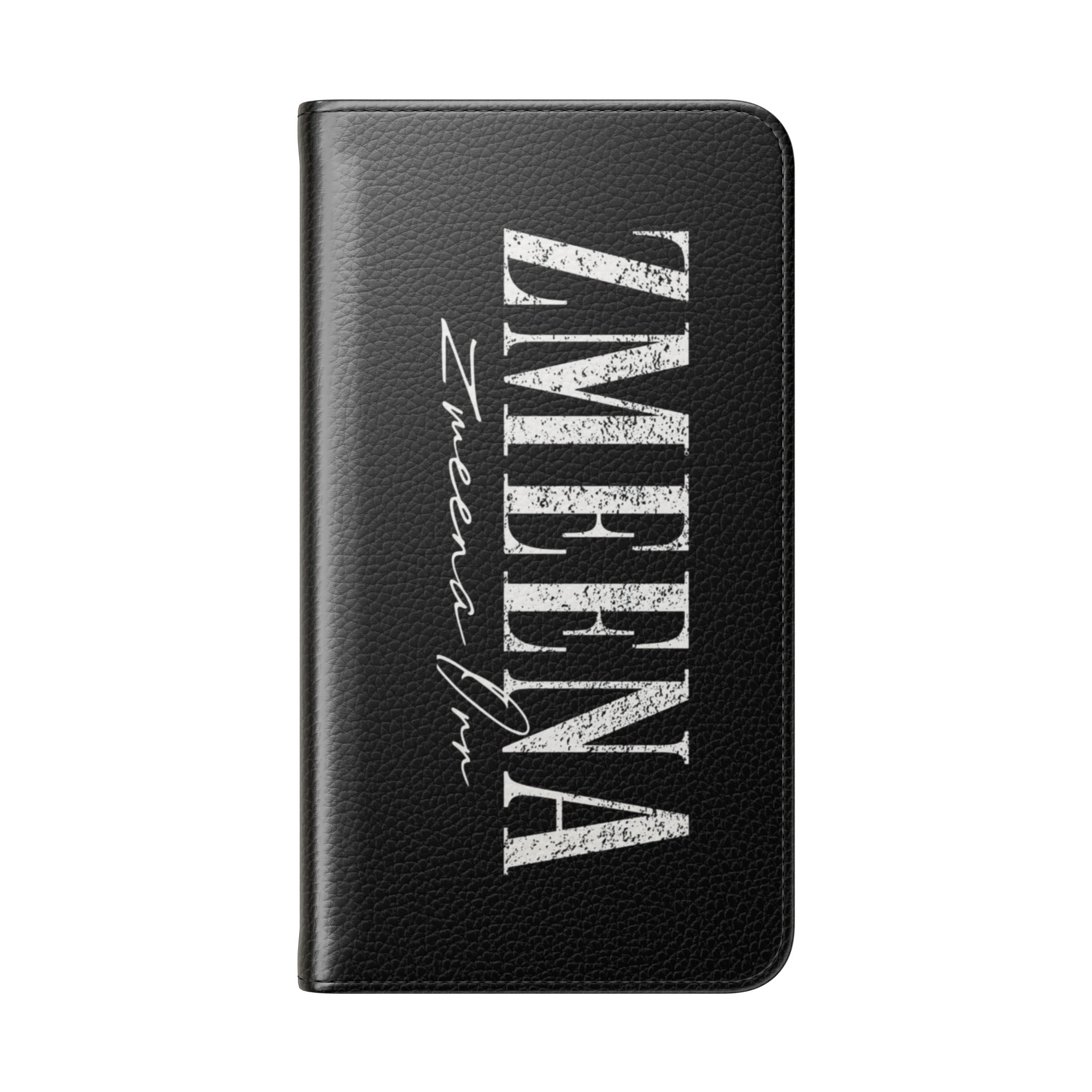 Black Personalized Flip Phone Case – "Super Wet" Graphic & Name (Tamena)