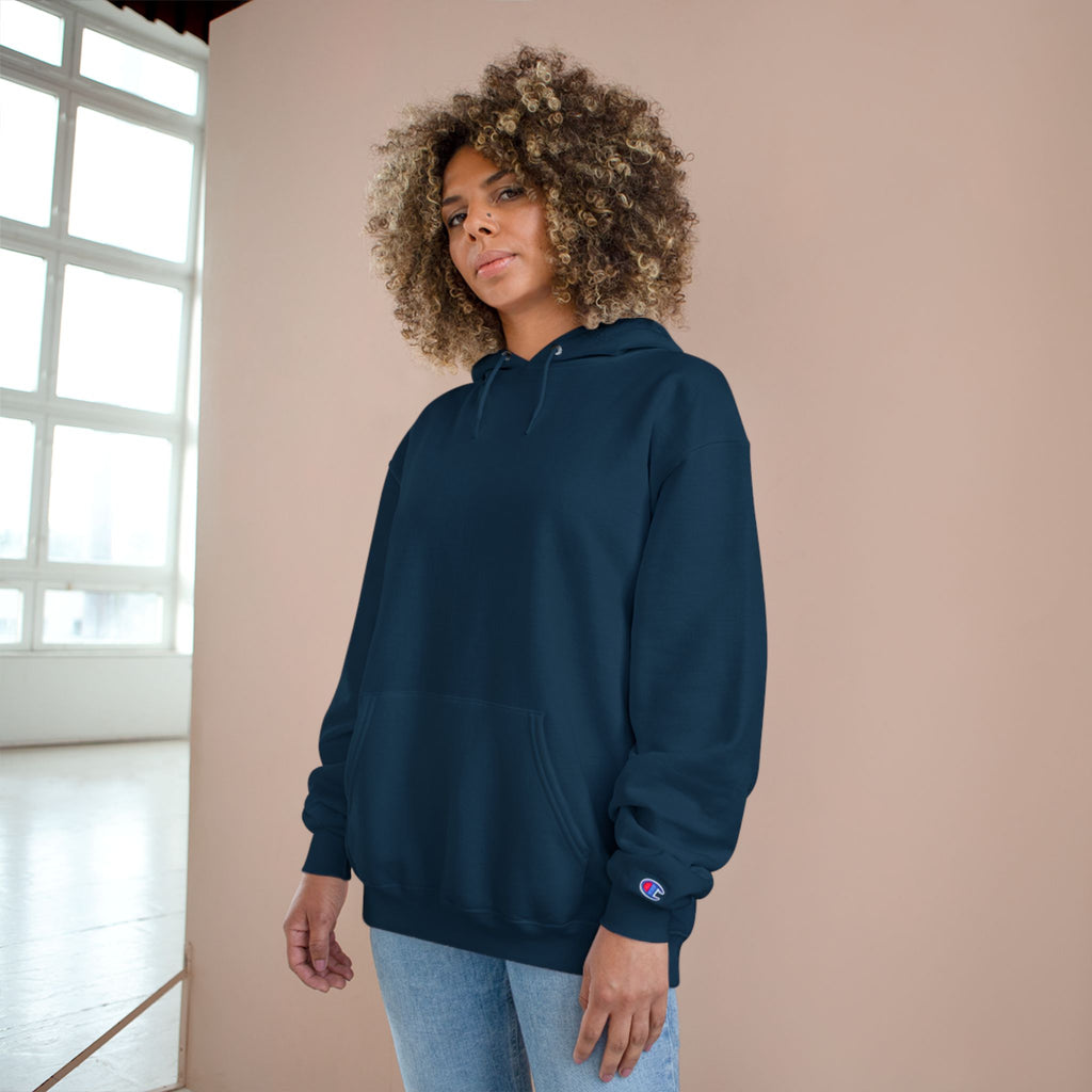 Champion Hoodie with '2WEEVA' Pinup Graphic - Streetwear Women's Back Print