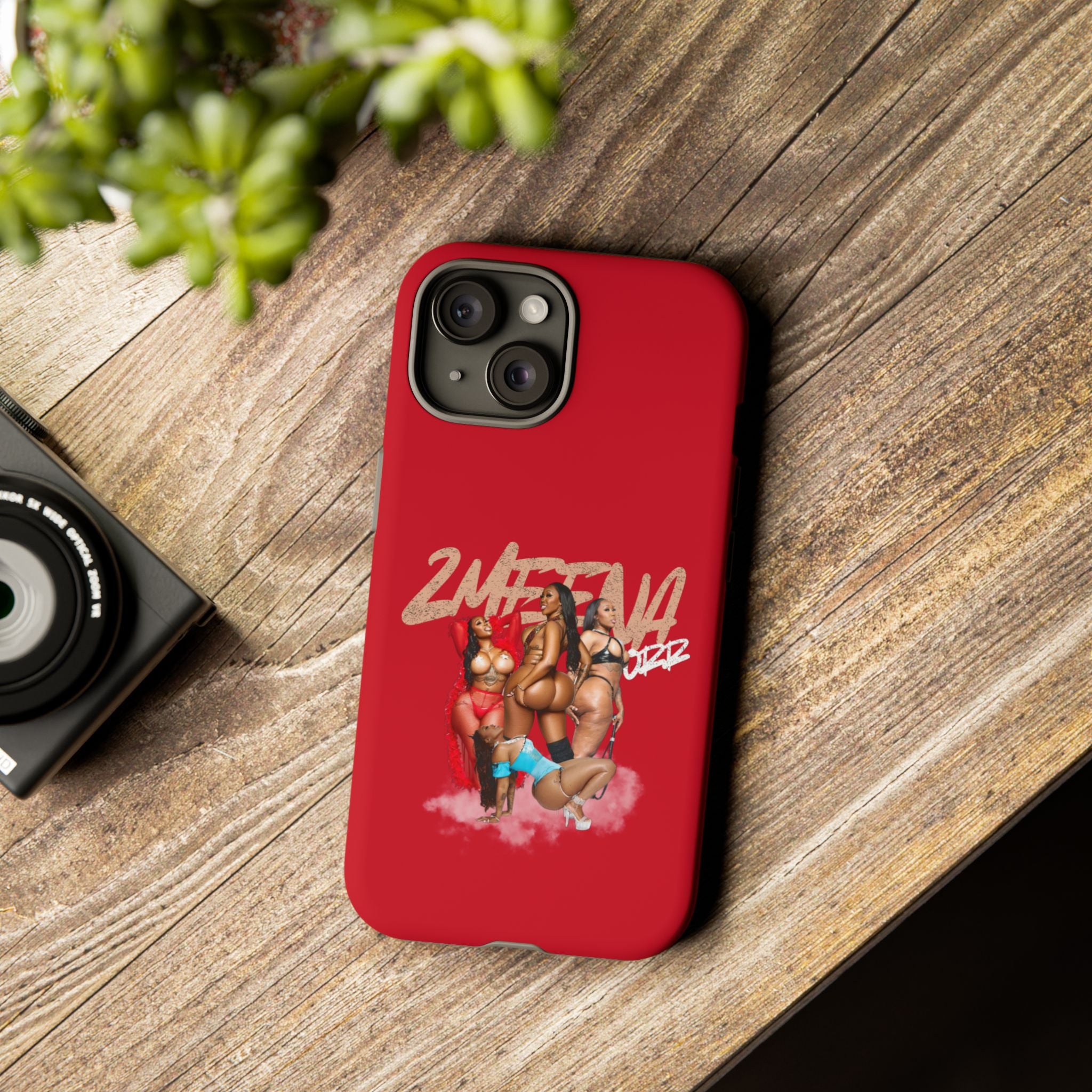 Phone Case - '2MEEZNA' Pin-Up Trio Graphic Slim Protective Cover