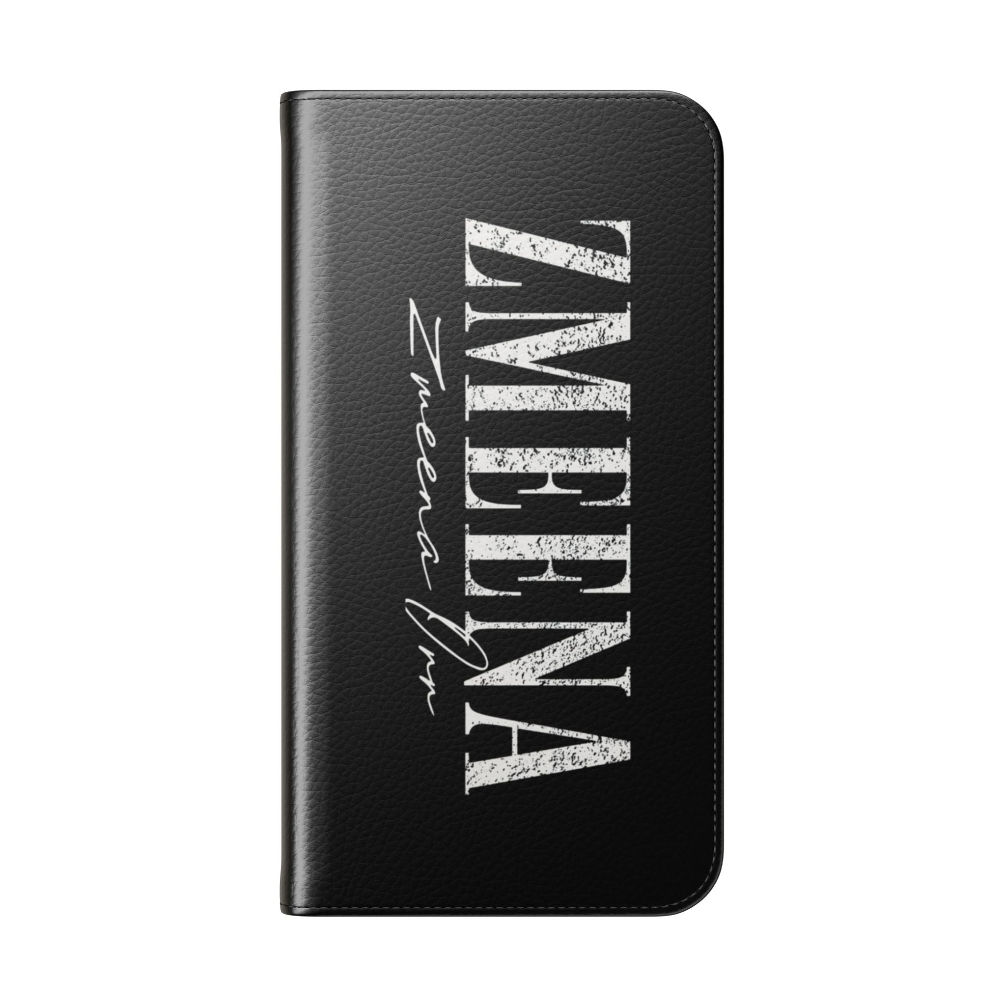 Black Personalized Flip Phone Case – "Super Wet" Graphic & Name (Tamena)