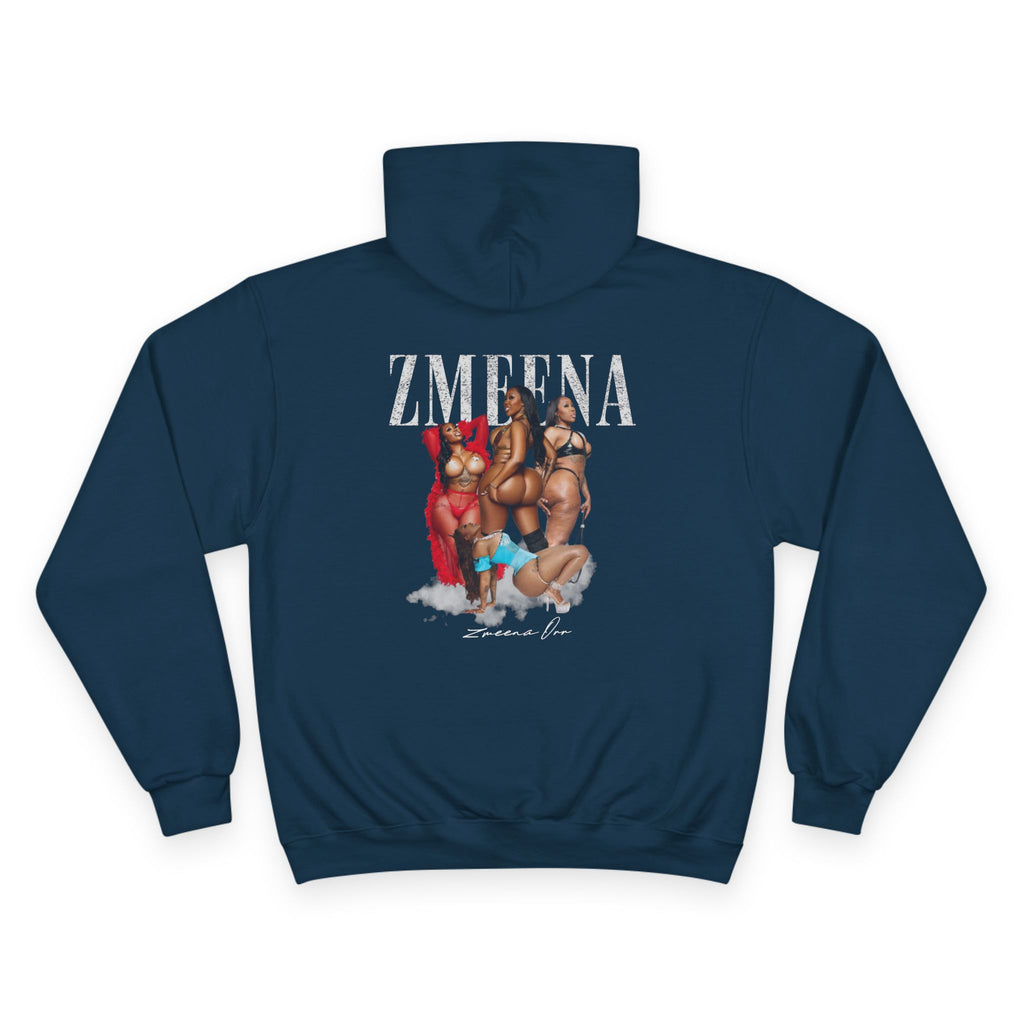 Hoodie — ZMEENA Graphic Hoodie with Pinup Trio Design