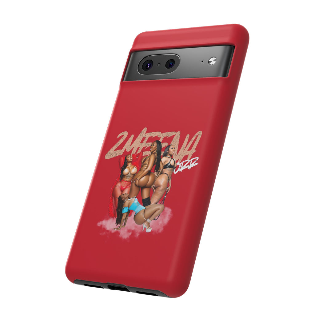 Phone Case - '2MEEZNA' Pin-Up Trio Graphic Slim Protective Cover