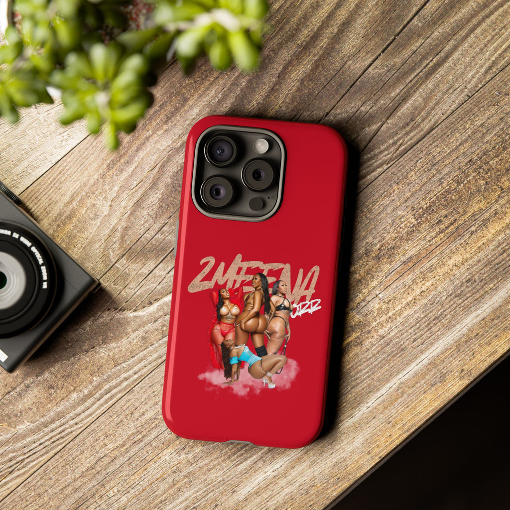 Phone Case - '2MEEZNA' Pin-Up Trio Graphic Slim Protective Cover