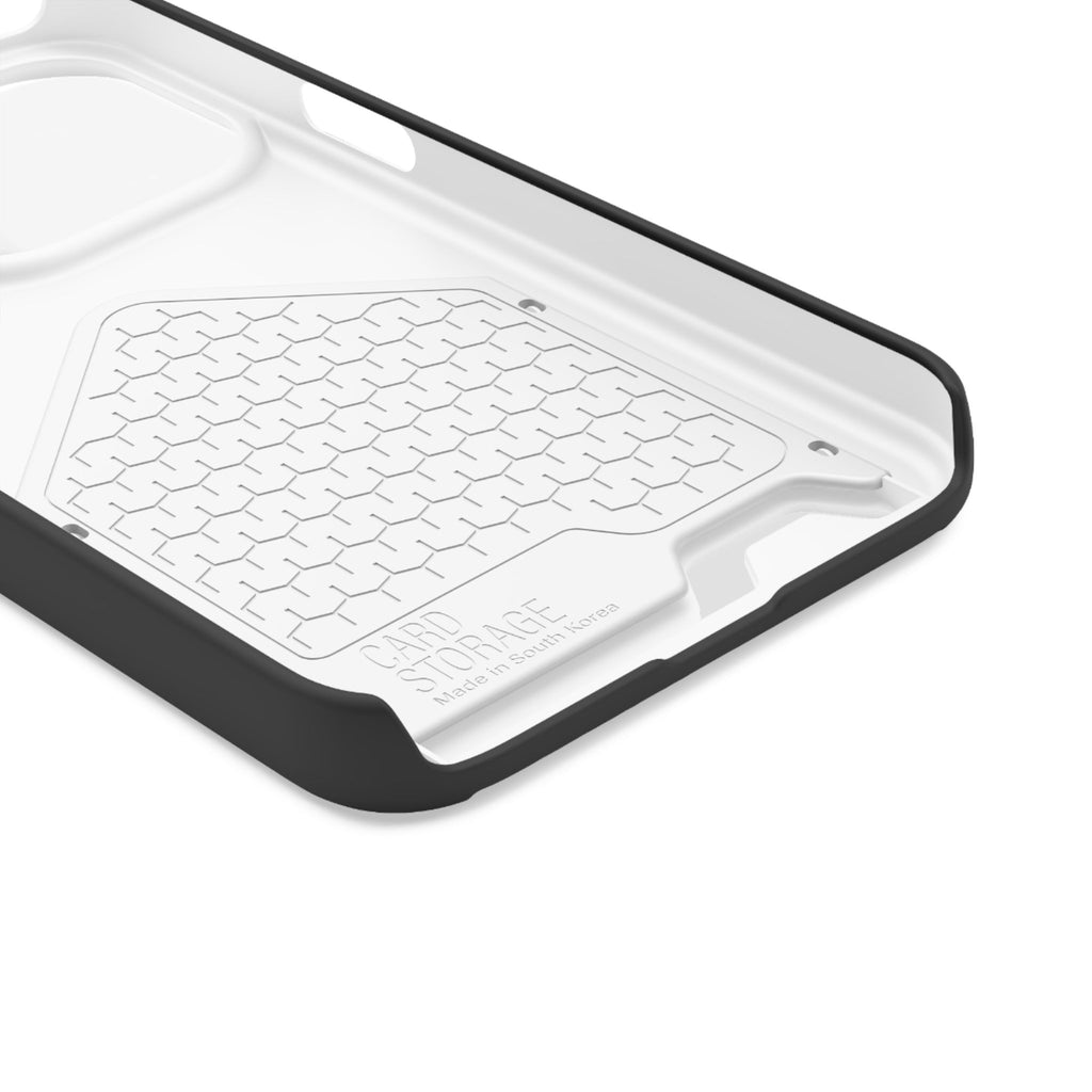 Phone Case with Card Holder — 'Super Wet' Pinup Crew Graphic