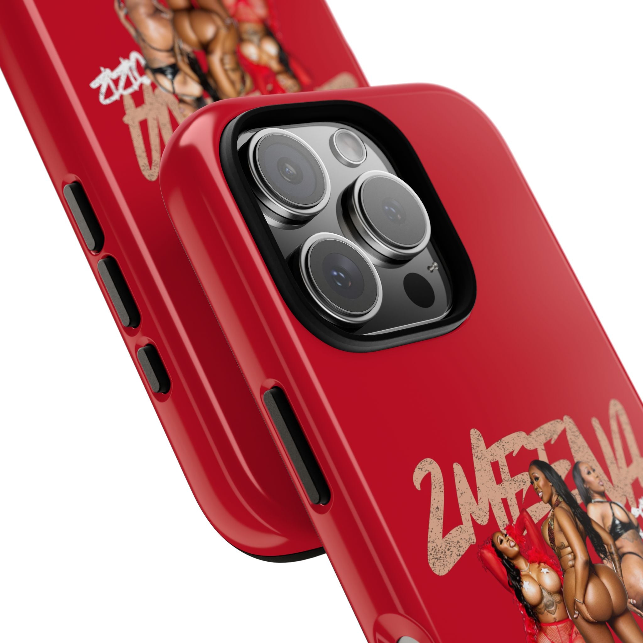 Phone Case - '2MEEZNA' Pin-Up Trio Graphic Slim Protective Cover
