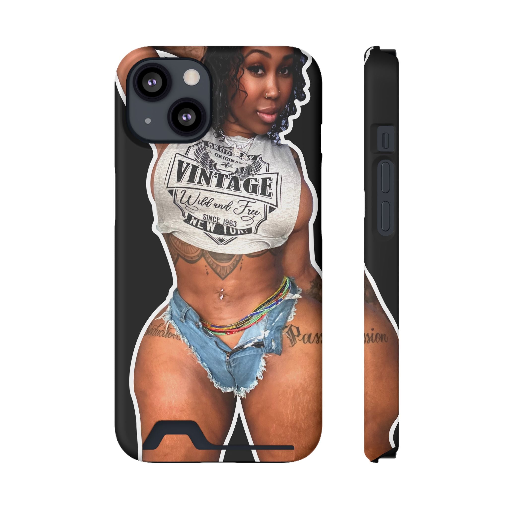 ZMEENAORR Phone Case With Card Holder