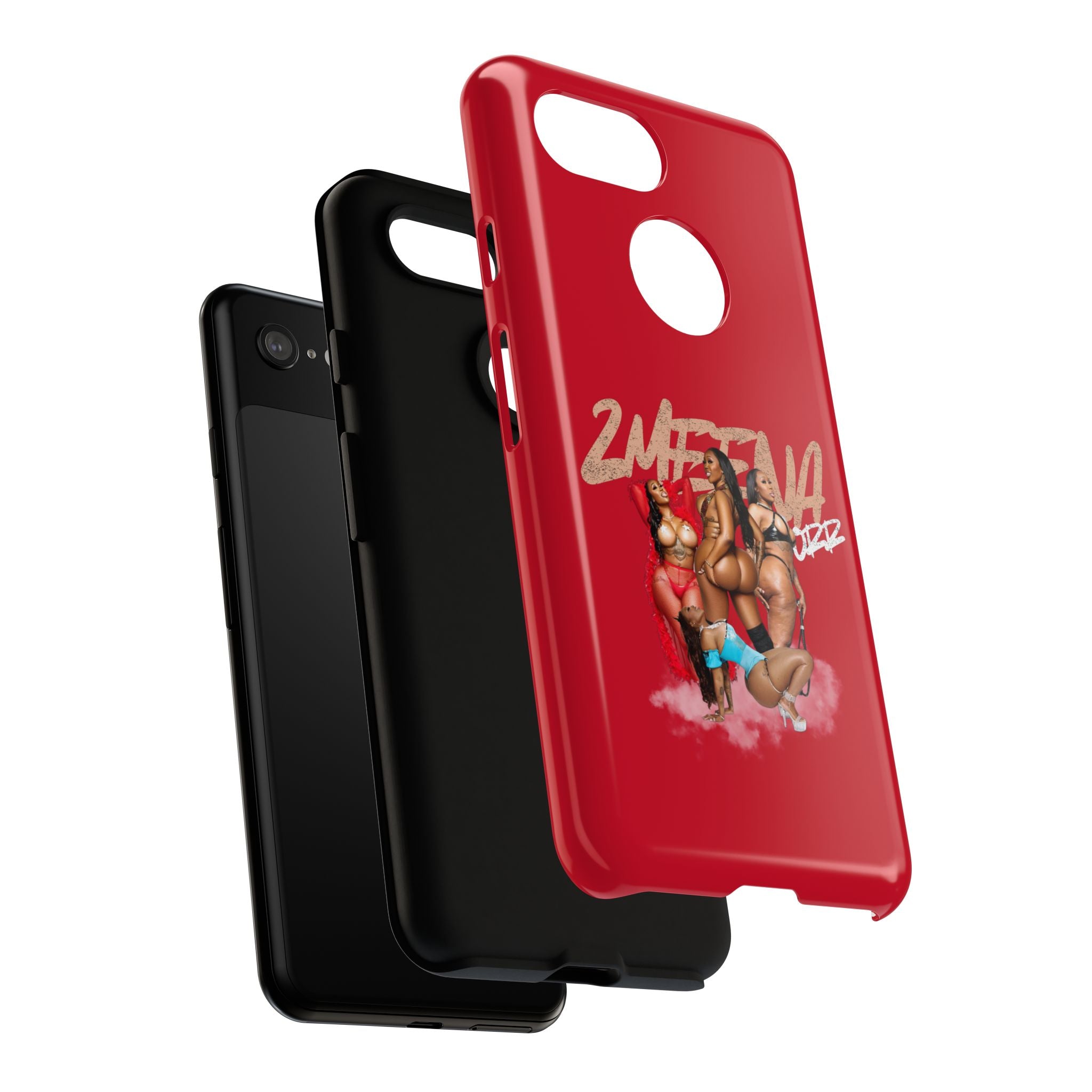 Phone Case - '2MEEZNA' Pin-Up Trio Graphic Slim Protective Cover