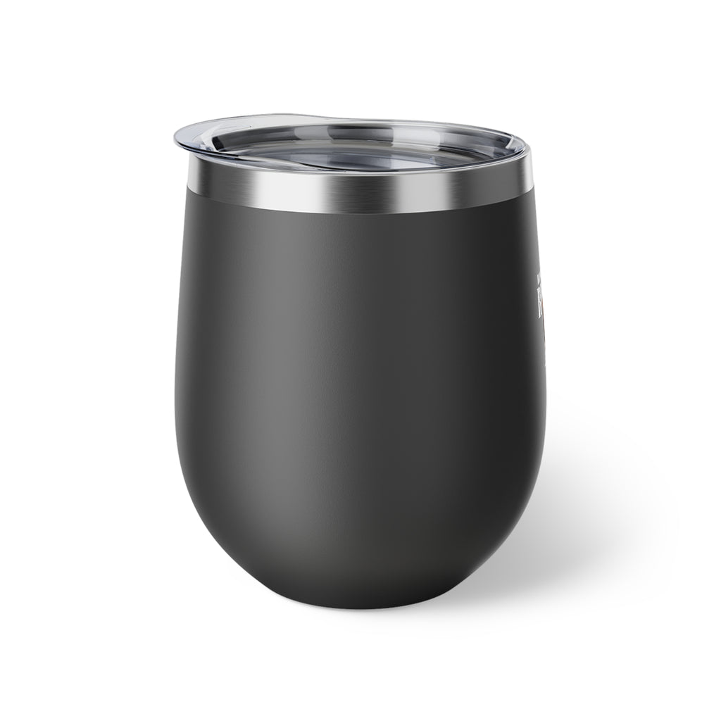 Insulated Wine Tumbler - "Handle With Caution Real Hot" Copper Vacuum 12oz