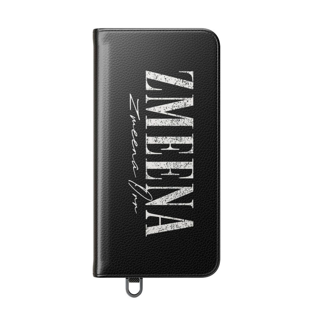 Black Personalized Flip Phone Case – "Super Wet" Graphic & Name (Tamena)
