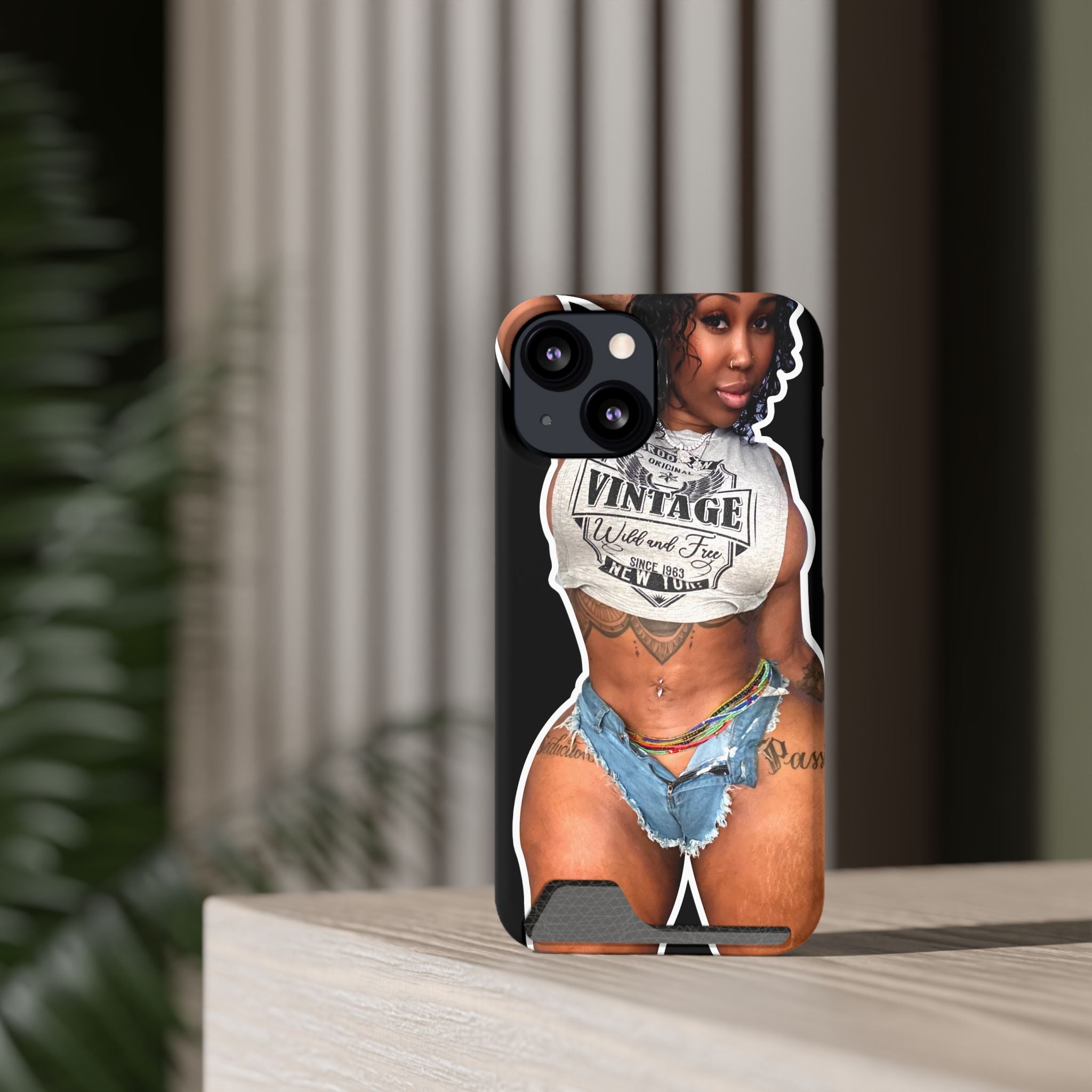 ZMEENAORR Phone Case With Card Holder