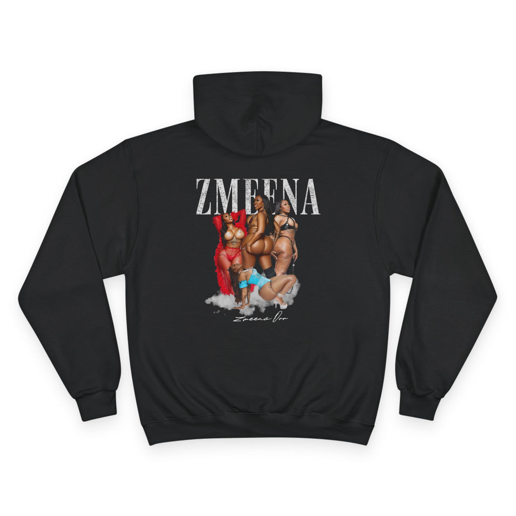 Hoodie — ZMEENA Graphic Hoodie with Pinup Trio Design