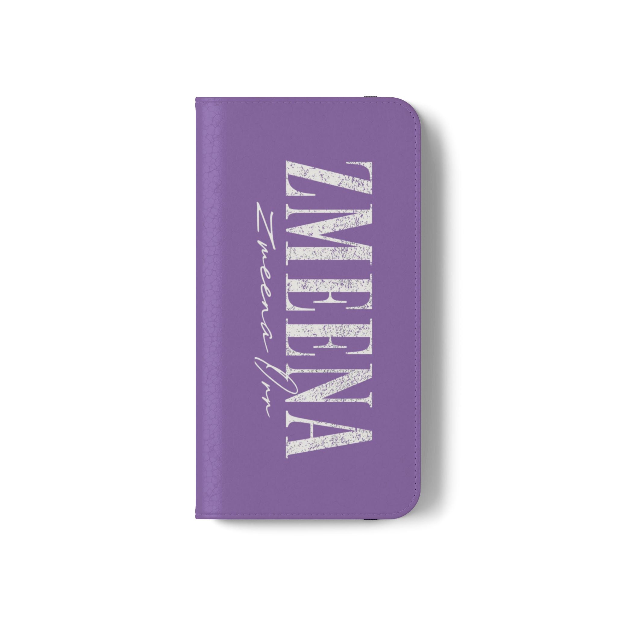 Purple Personalized Flip Phone Case – "Super Wet" Graphic & Name (Tamena)