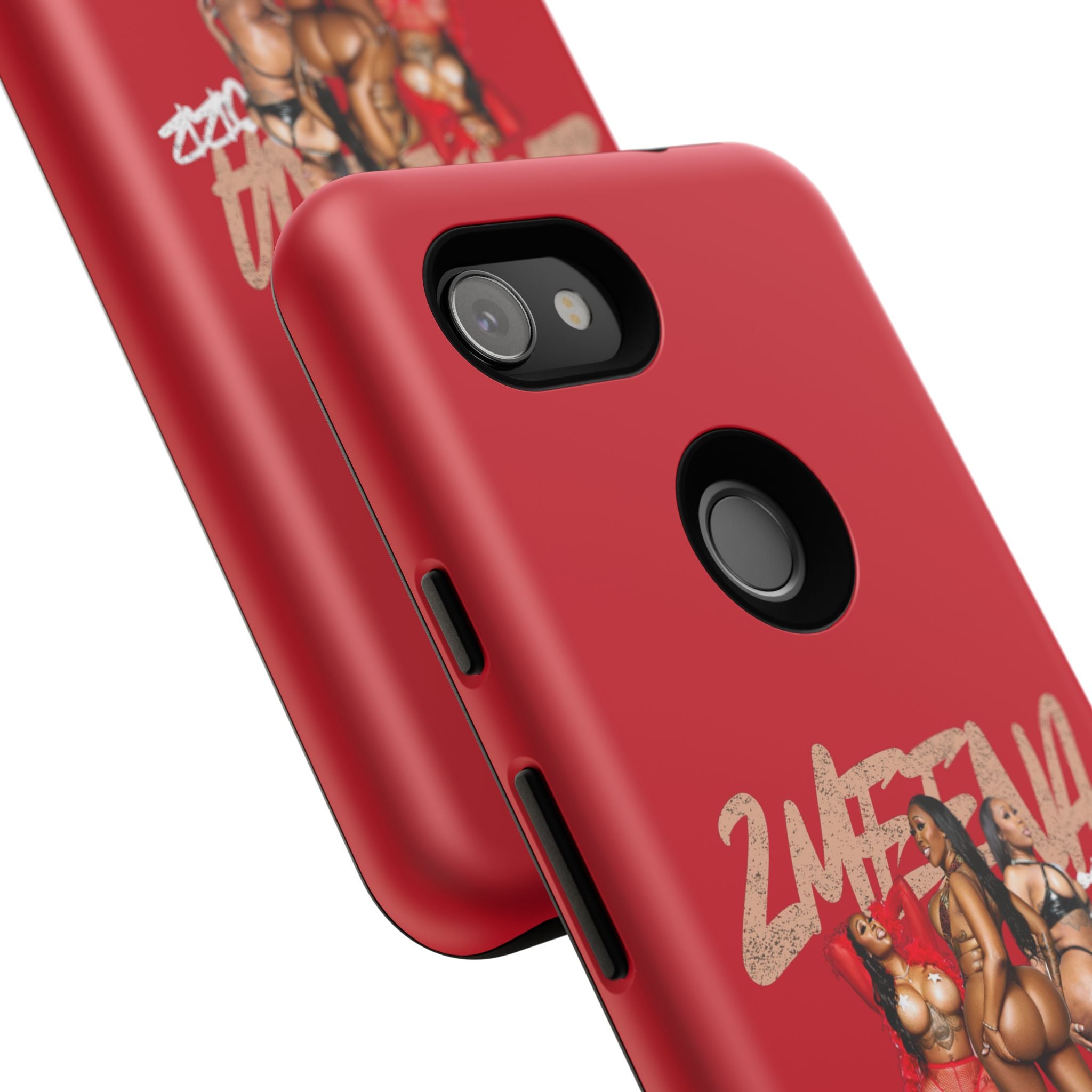 Phone Case - '2MEEZNA' Pin-Up Trio Graphic Slim Protective Cover