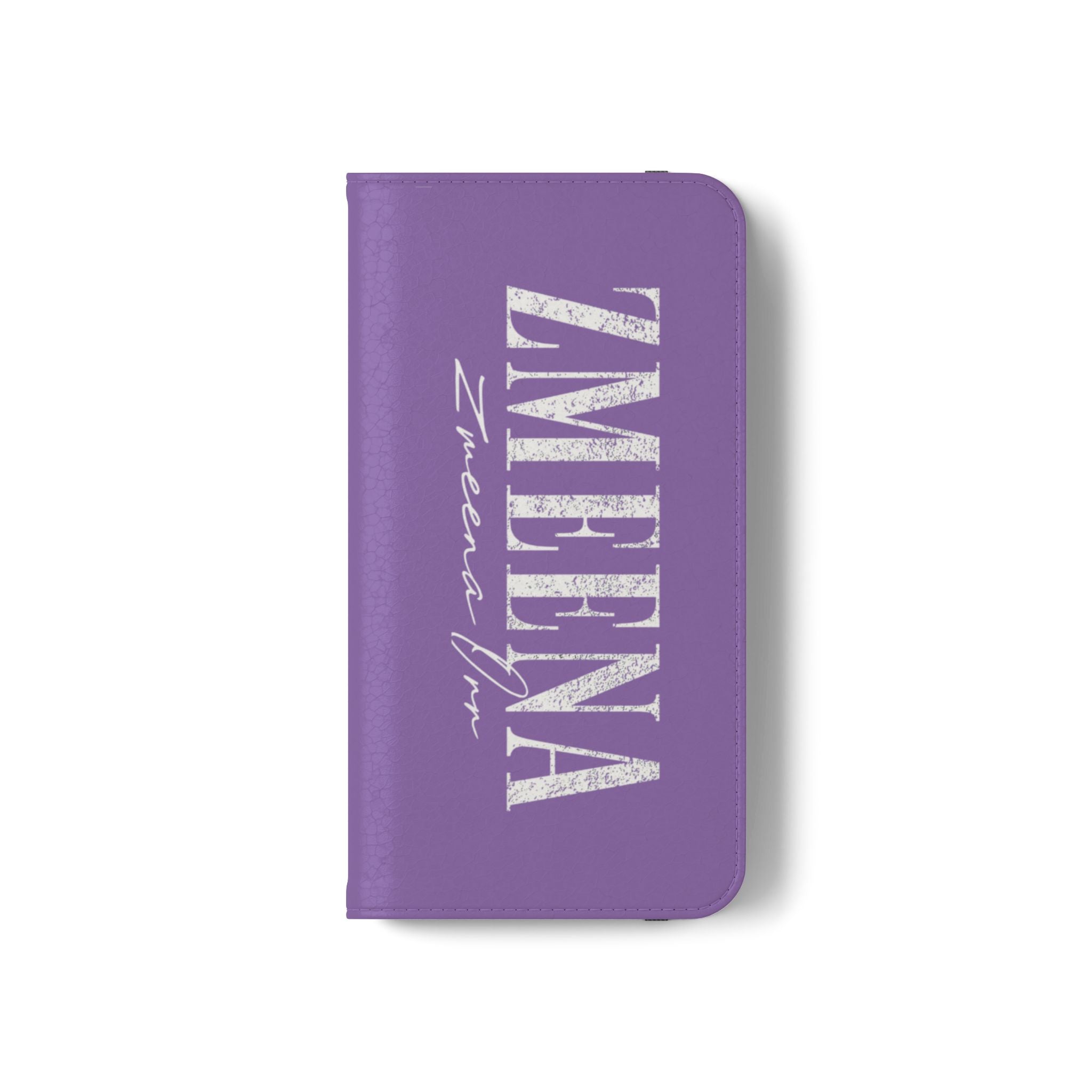 Purple Personalized Flip Phone Case – "Super Wet" Graphic & Name (Tamena)