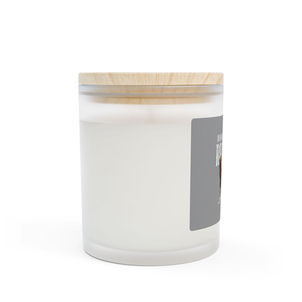 Grey Label Frosted Glass Candle — Bold Pinup Illustration Scented Soy Candle, 11oz