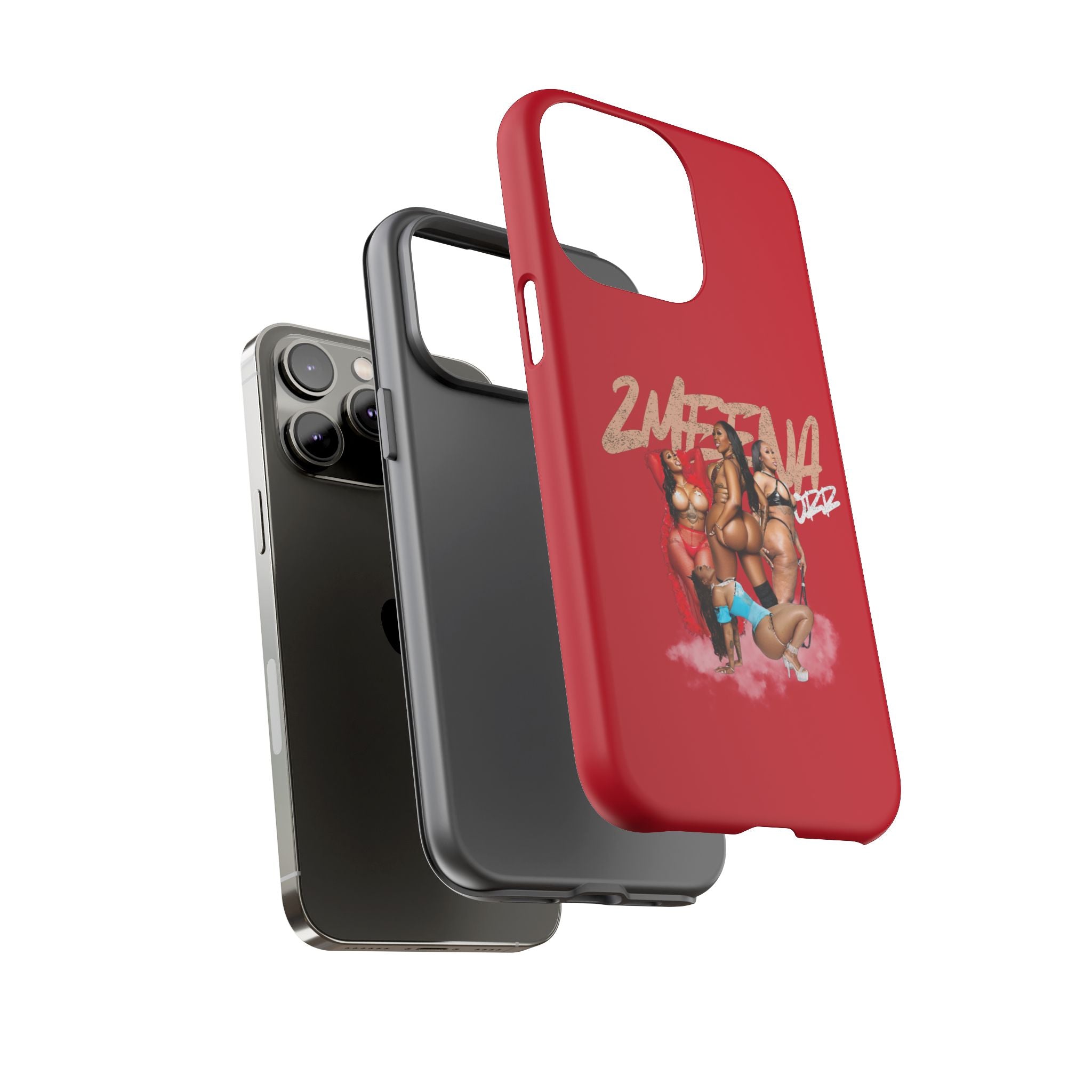 Phone Case - '2MEEZNA' Pin-Up Trio Graphic Slim Protective Cover