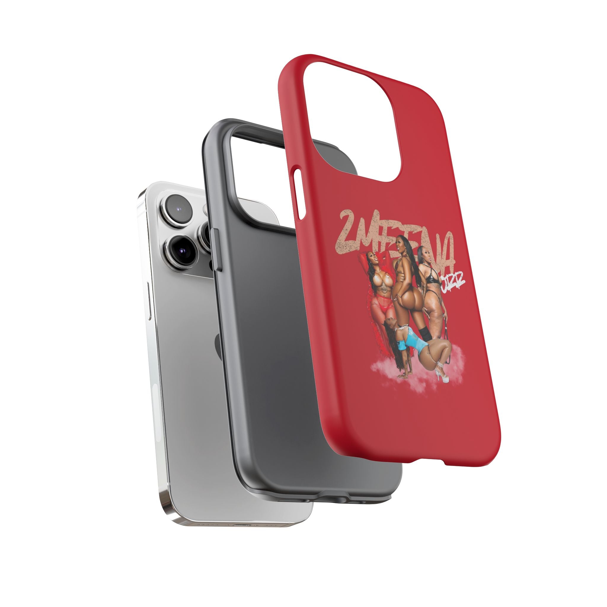 Phone Case - '2MEEZNA' Pin-Up Trio Graphic Slim Protective Cover