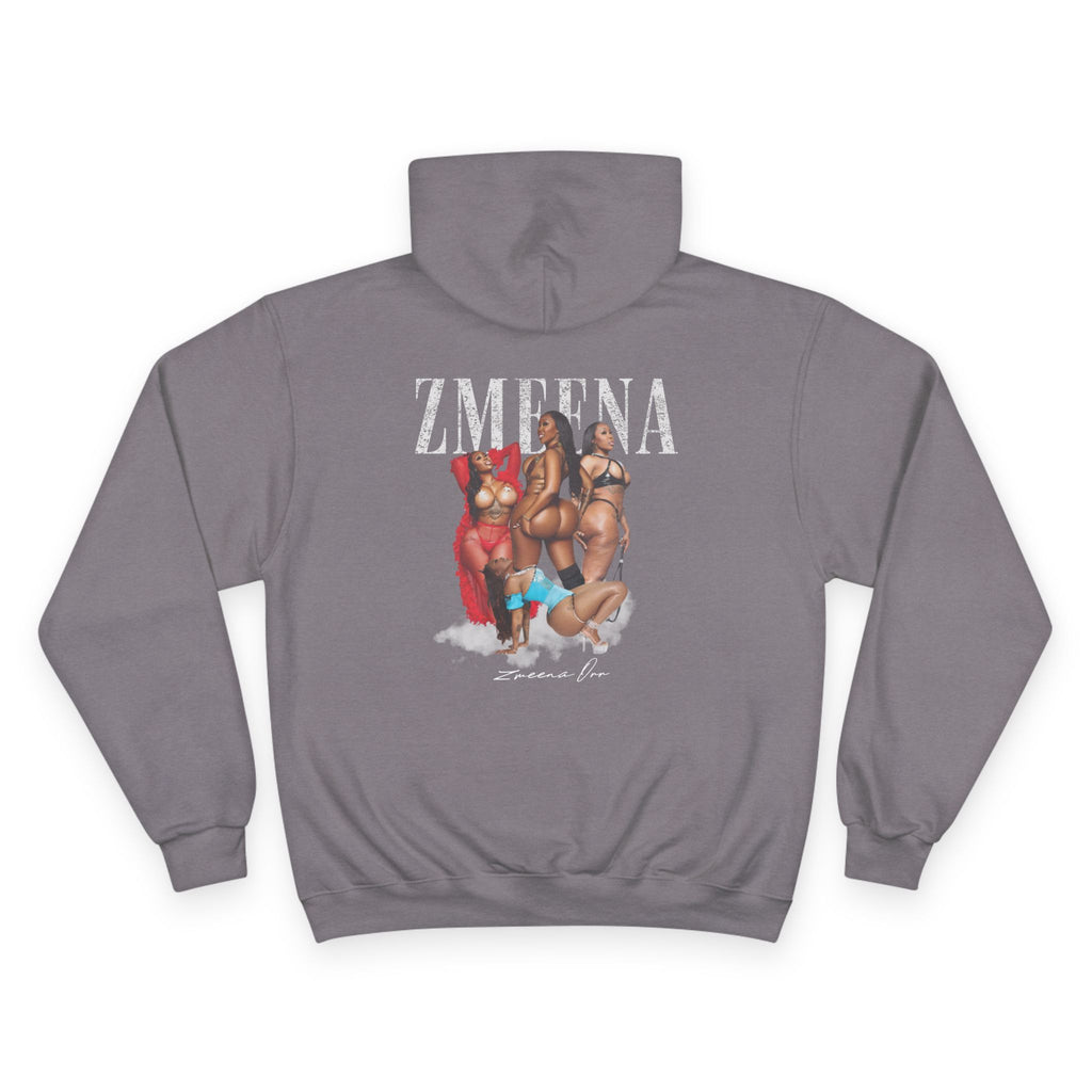 Hoodie — ZMEENA Graphic Hoodie with Pinup Trio Design