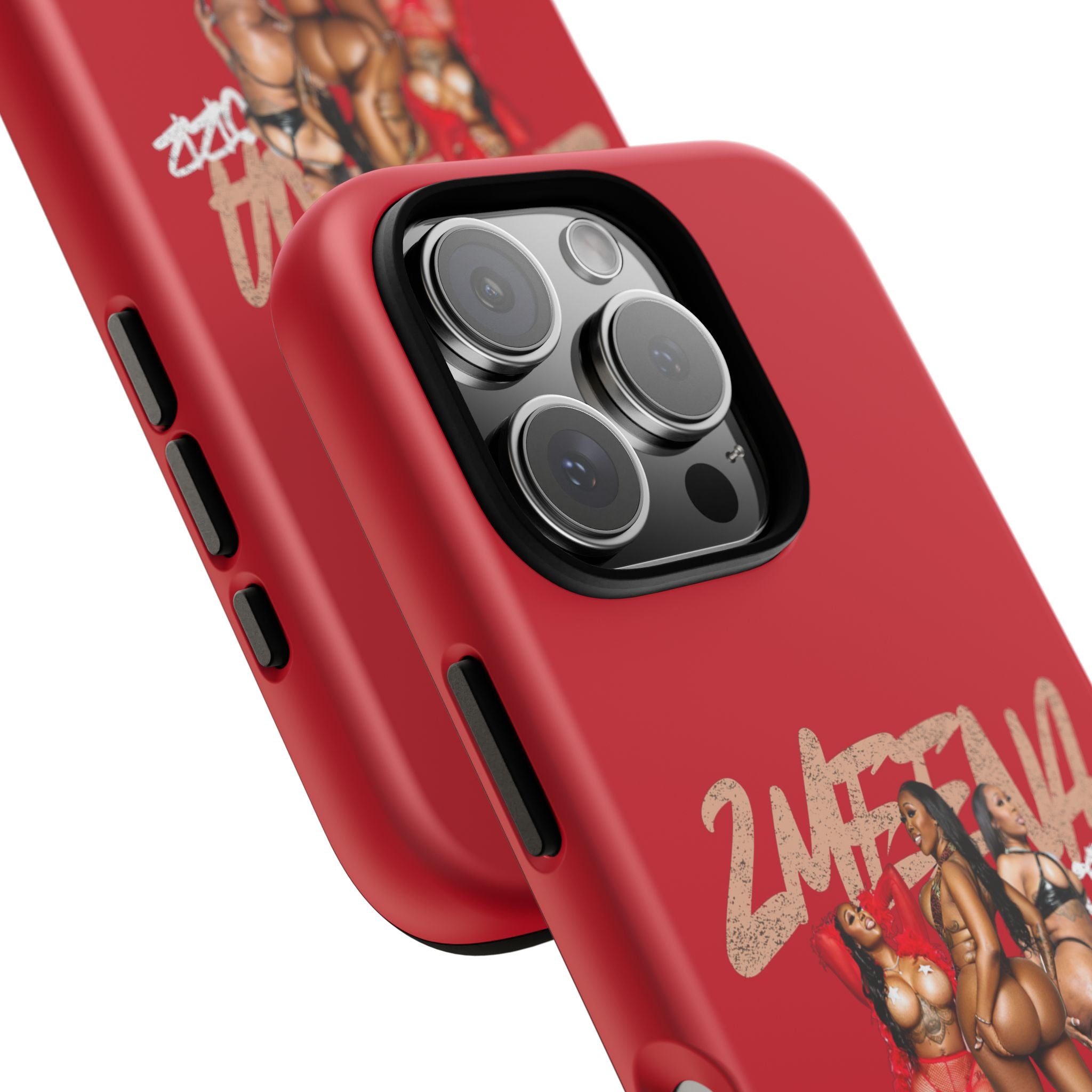 Phone Case - '2MEEZNA' Pin-Up Trio Graphic Slim Protective Cover