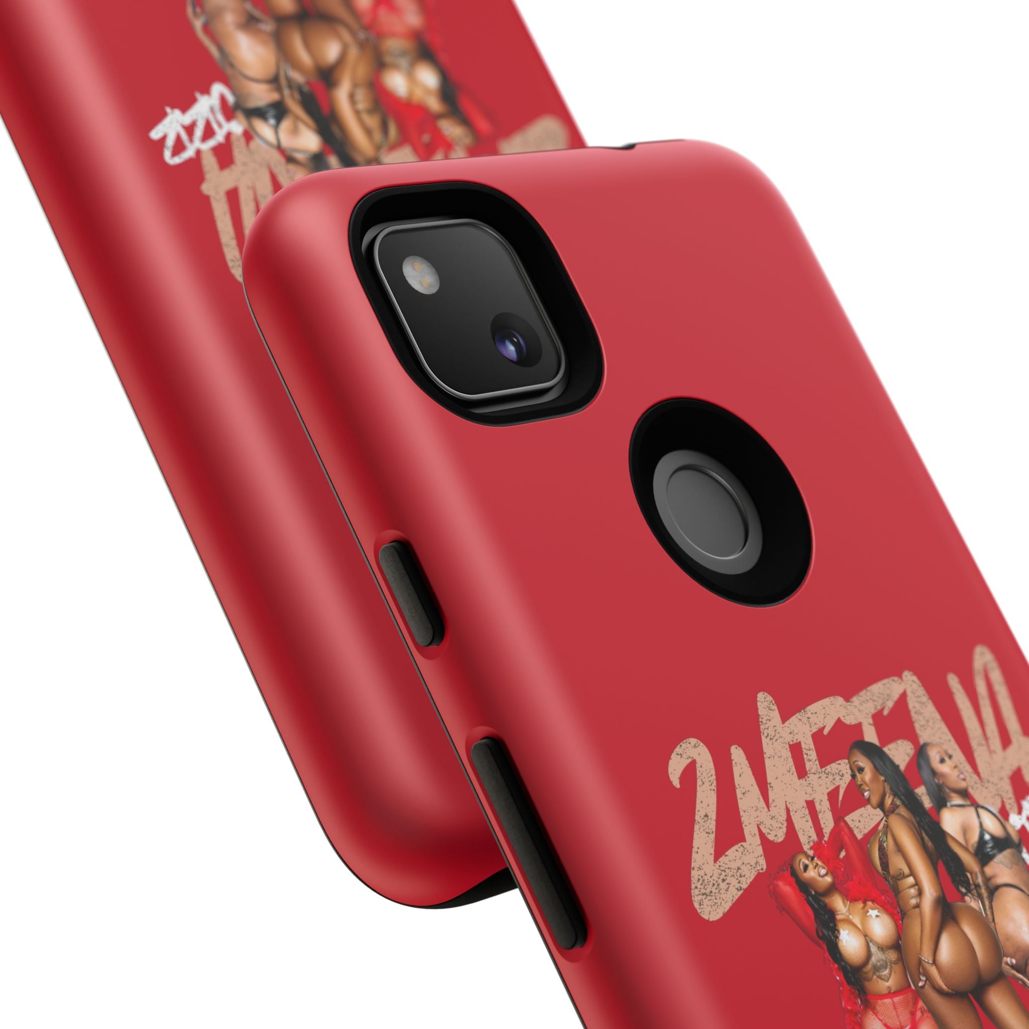 Phone Case - '2MEEZNA' Pin-Up Trio Graphic Slim Protective Cover