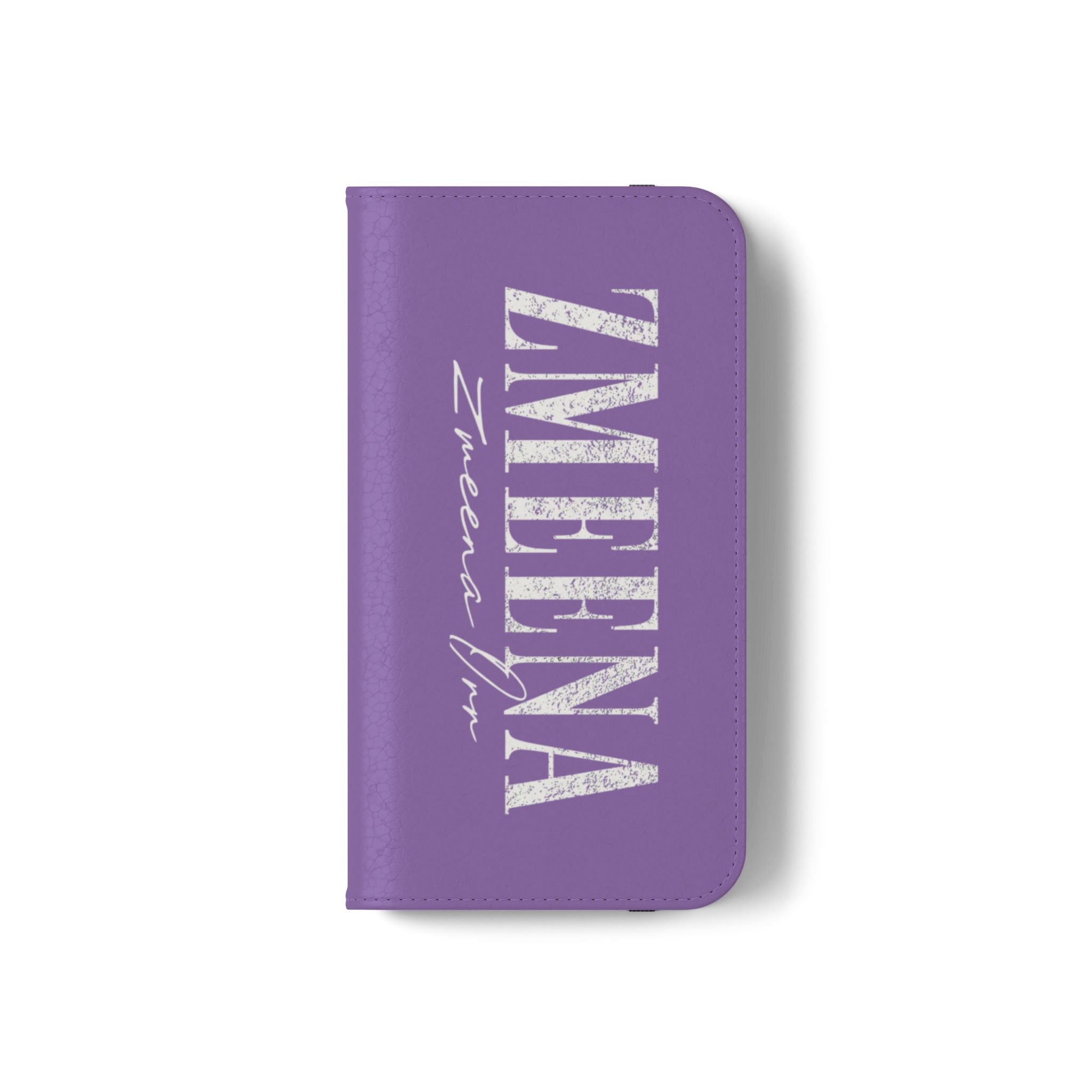 Purple Personalized Flip Phone Case – "Super Wet" Graphic & Name (Tamena)