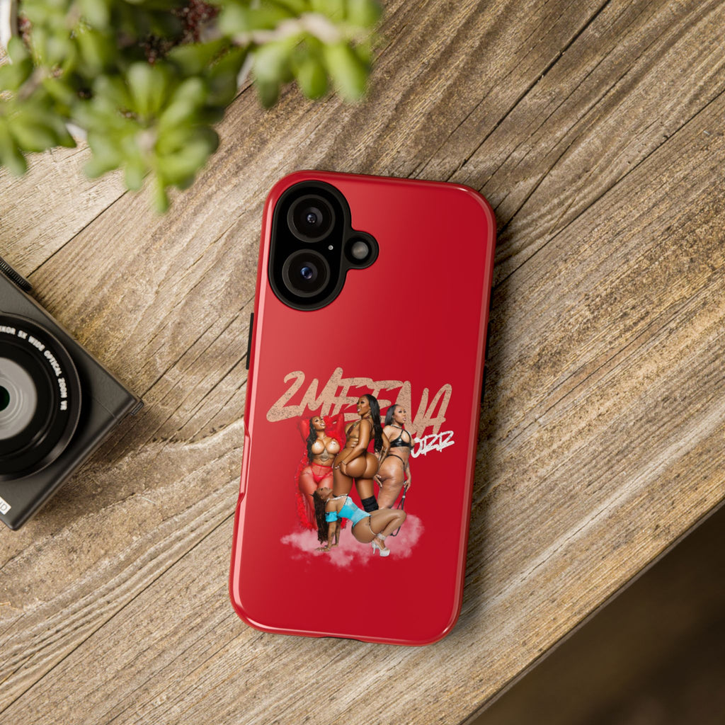 Phone Case - '2MEEZNA' Pin-Up Trio Graphic Slim Protective Cover