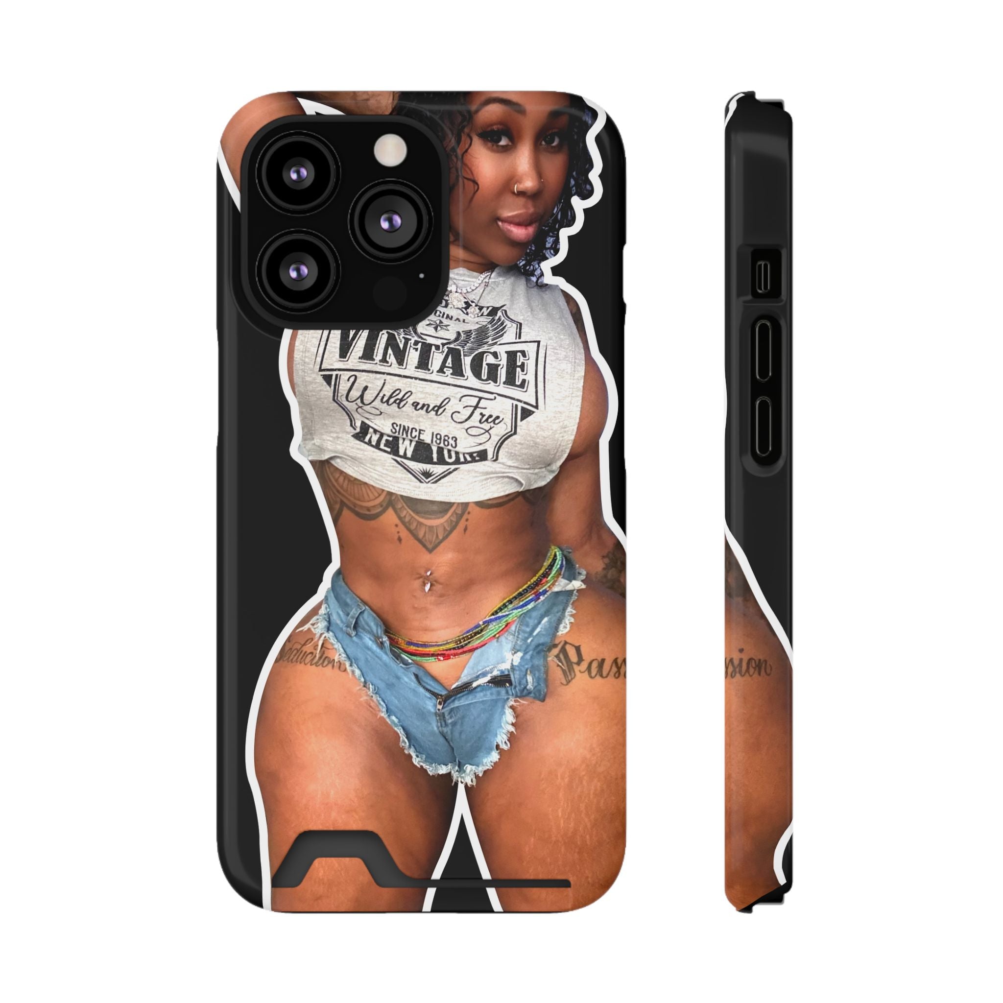 ZMEENAORR Phone Case With Card Holder