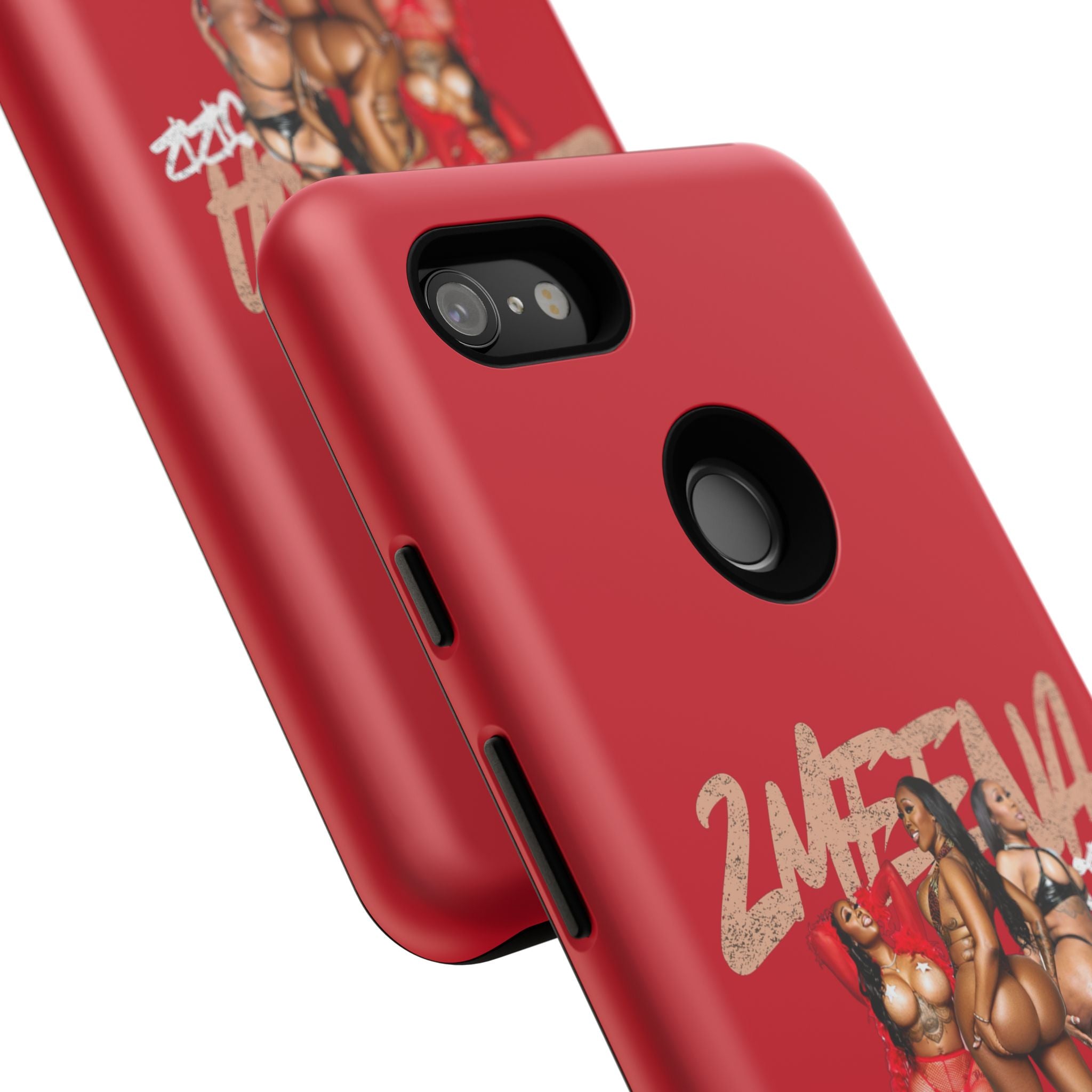 Phone Case - '2MEEZNA' Pin-Up Trio Graphic Slim Protective Cover