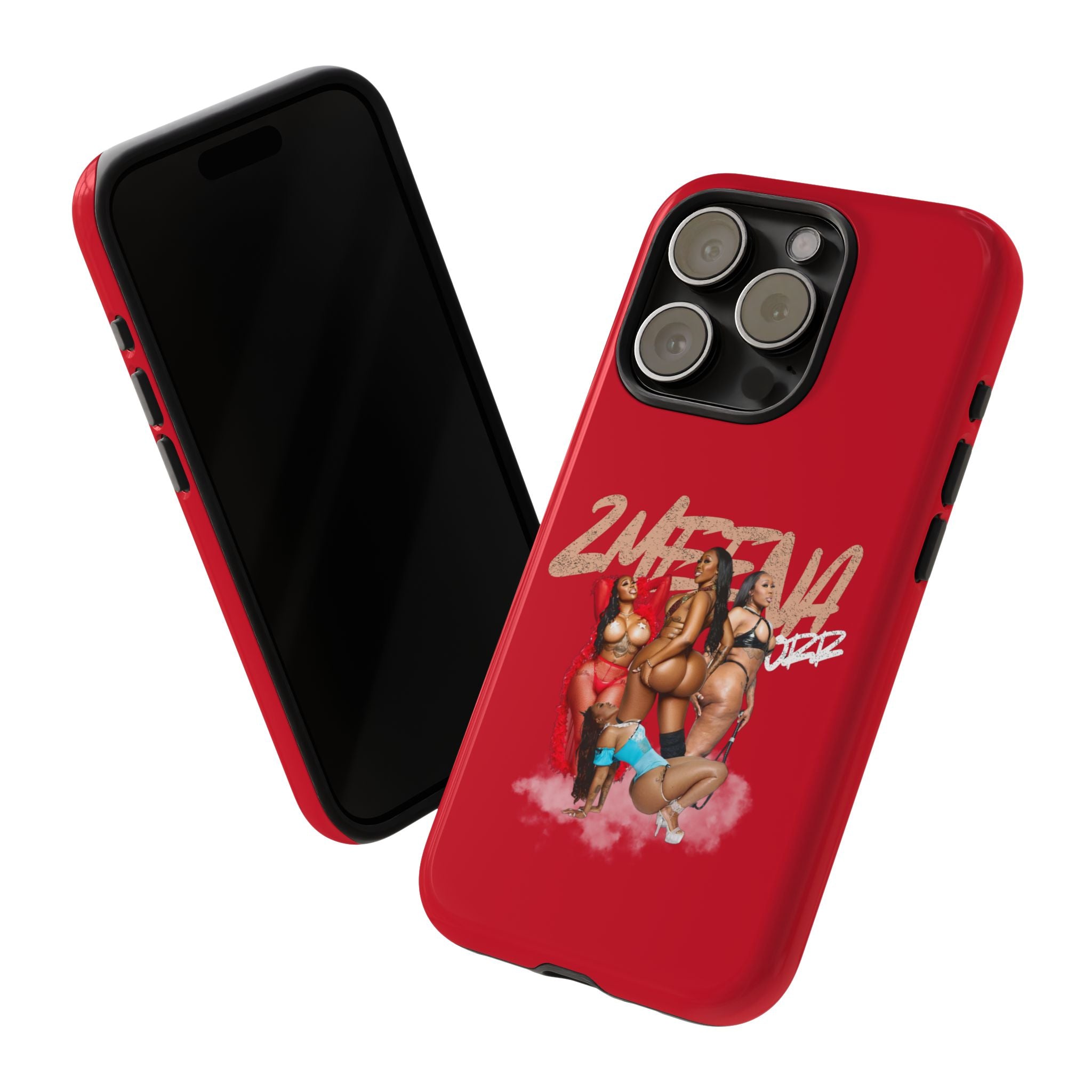Phone Case - '2MEEZNA' Pin-Up Trio Graphic Slim Protective Cover