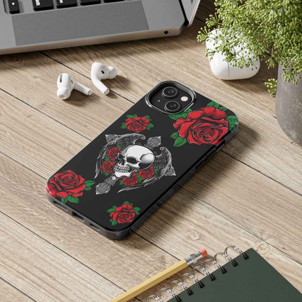 Skull and Rose Phone Case