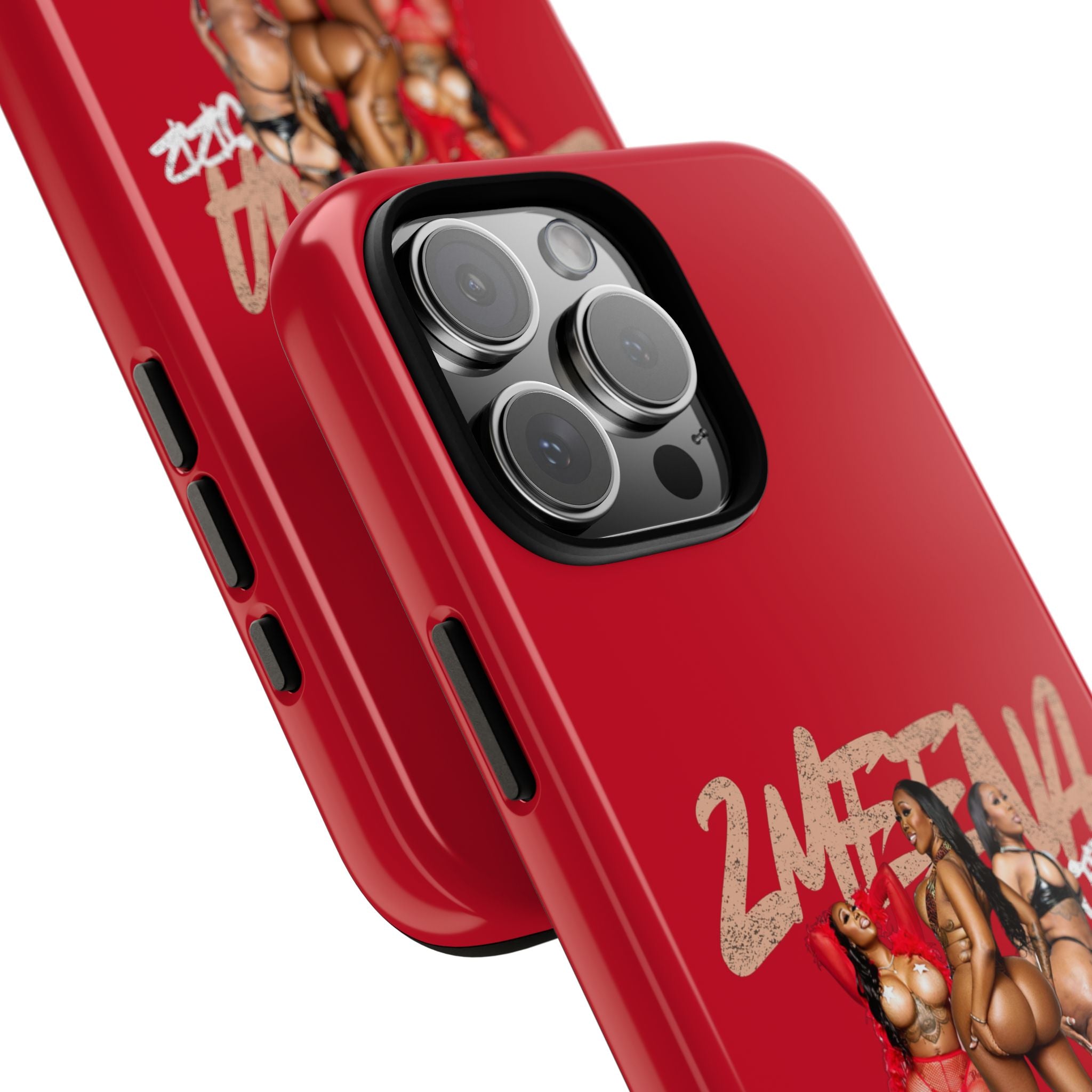 Phone Case - '2MEEZNA' Pin-Up Trio Graphic Slim Protective Cover