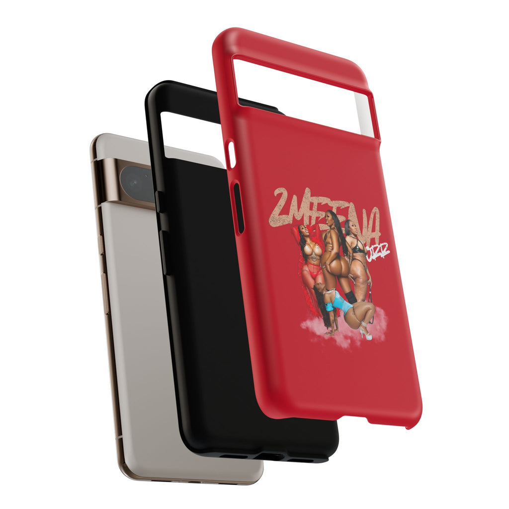 Phone Case - '2MEEZNA' Pin-Up Trio Graphic Slim Protective Cover