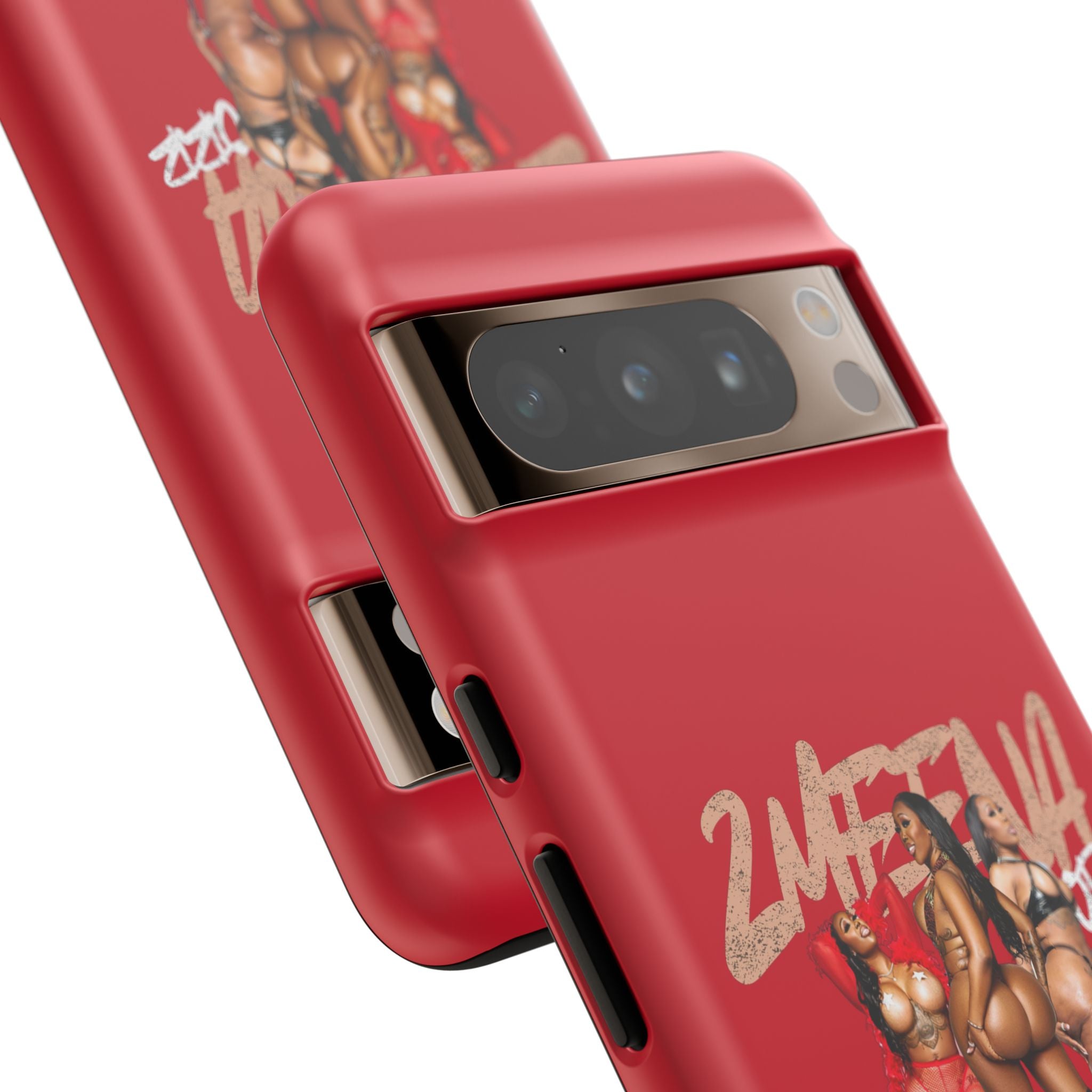 Phone Case - '2MEEZNA' Pin-Up Trio Graphic Slim Protective Cover