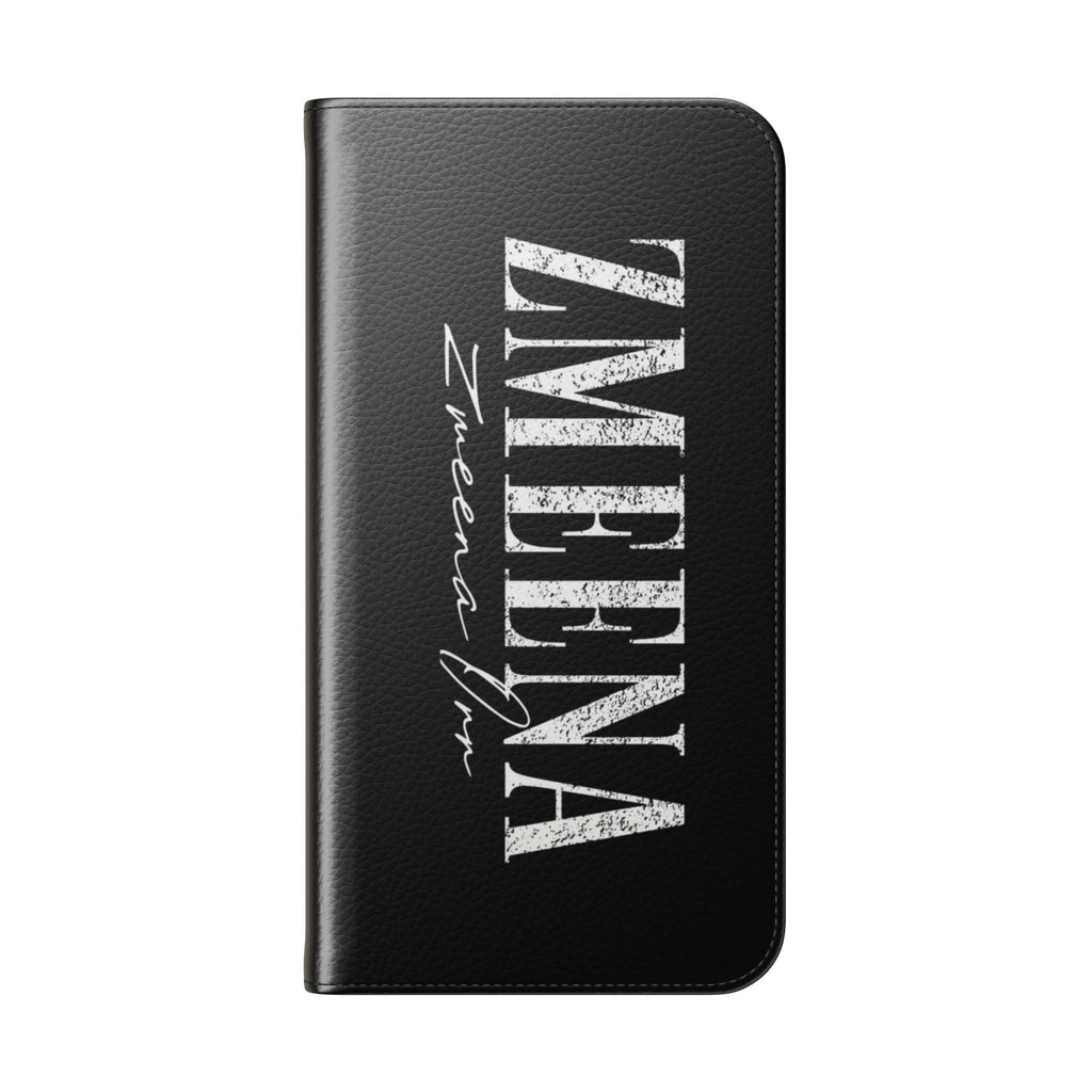 Black Personalized Flip Phone Case – "Super Wet" Graphic & Name (Tamena)