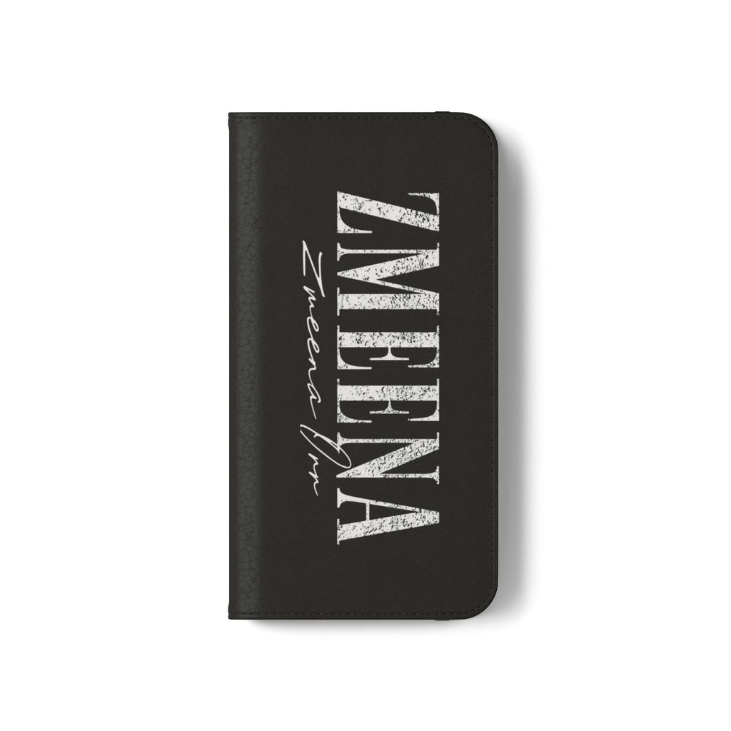 Black Personalized Flip Phone Case – "Super Wet" Graphic & Name (Tamena)