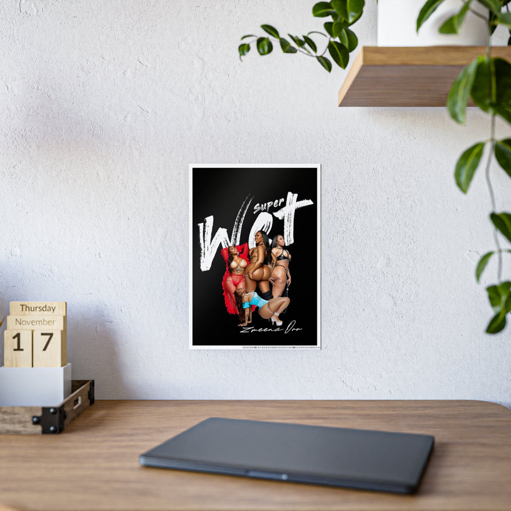 Black Gloss Poster — Sexy Pin-Up Curvy Women Art Print