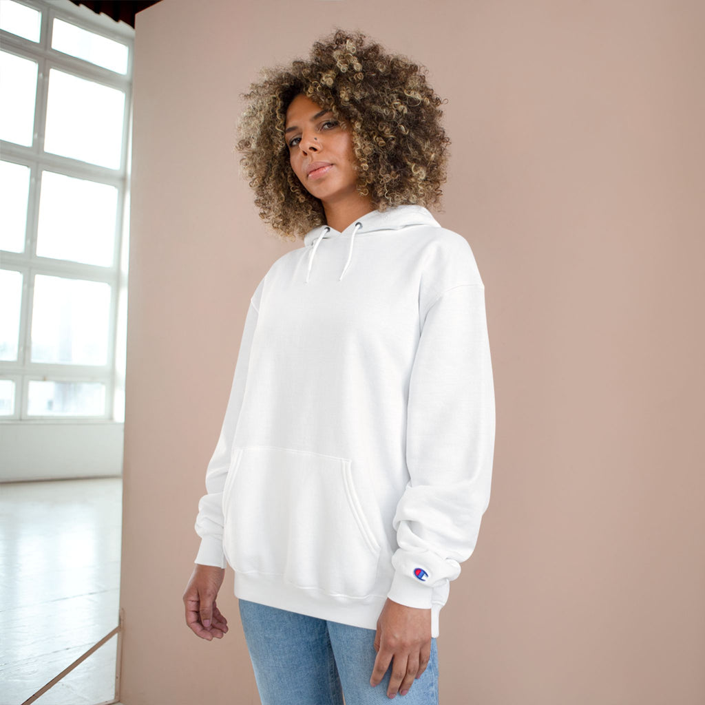 Champion Hoodie with '2WEEVA' Pinup Graphic - Streetwear Women's Back Print