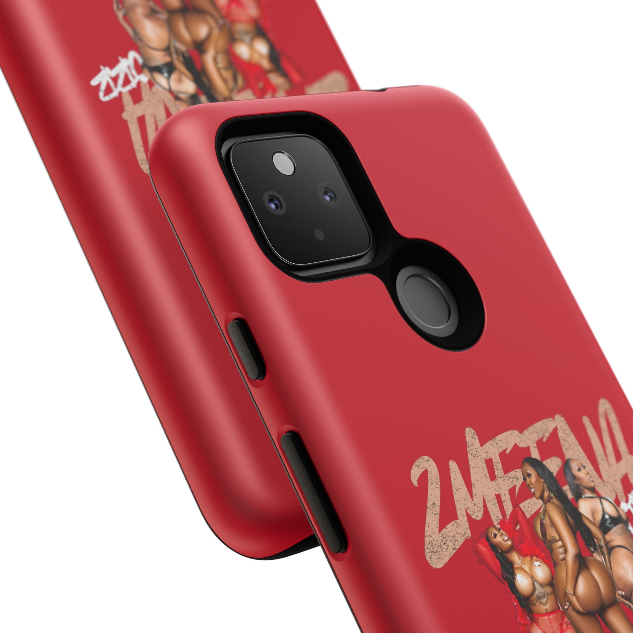 Phone Case - '2MEEZNA' Pin-Up Trio Graphic Slim Protective Cover