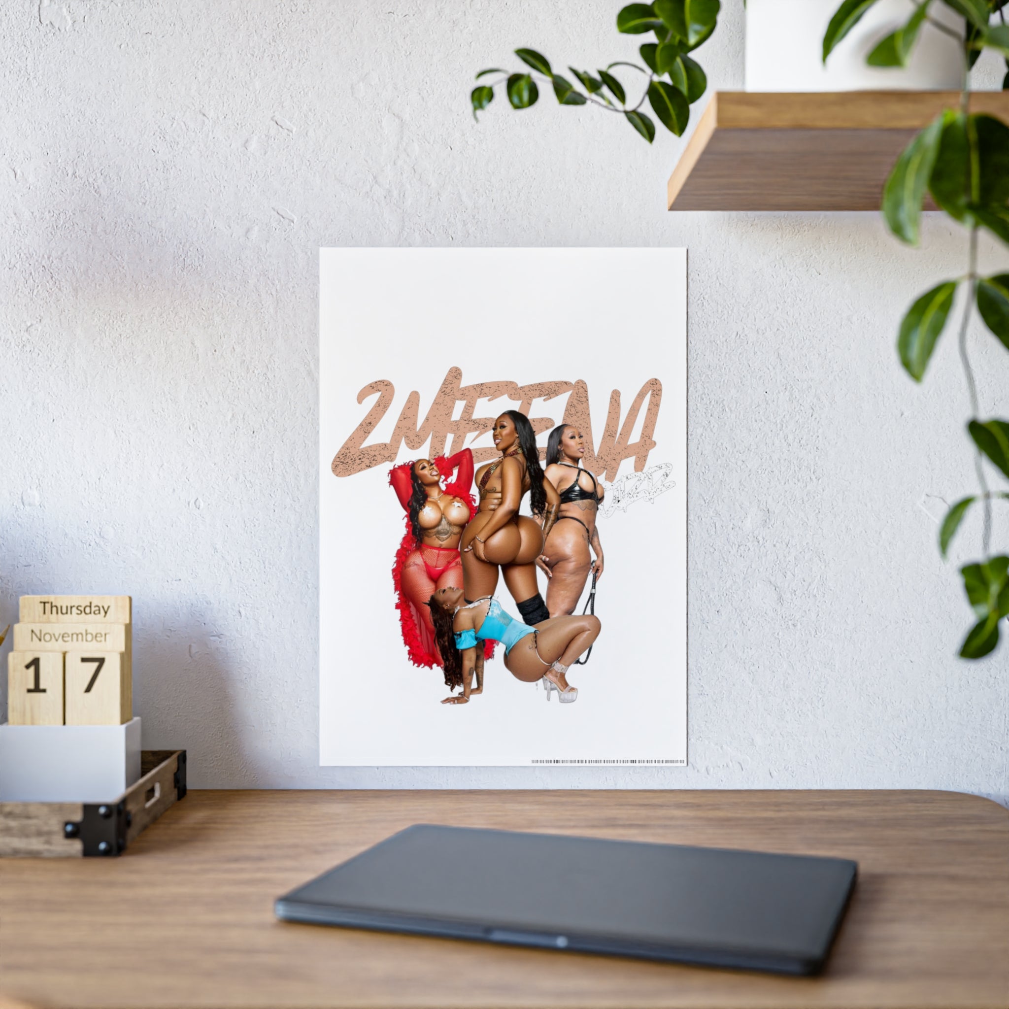 Gloss Poster — Sexy Pin-Up Curvy Women Art Print