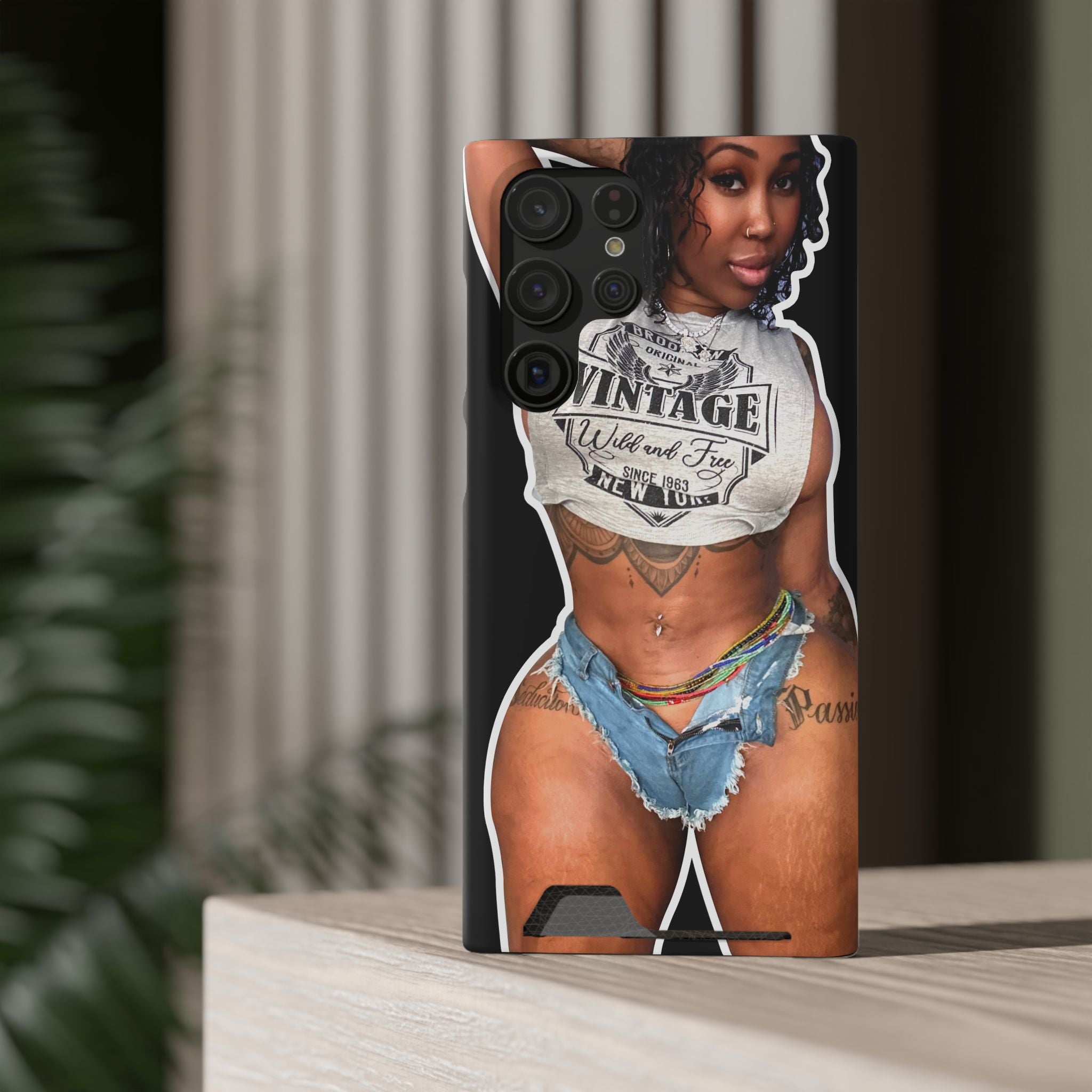 ZMEENAORR Phone Case With Card Holder