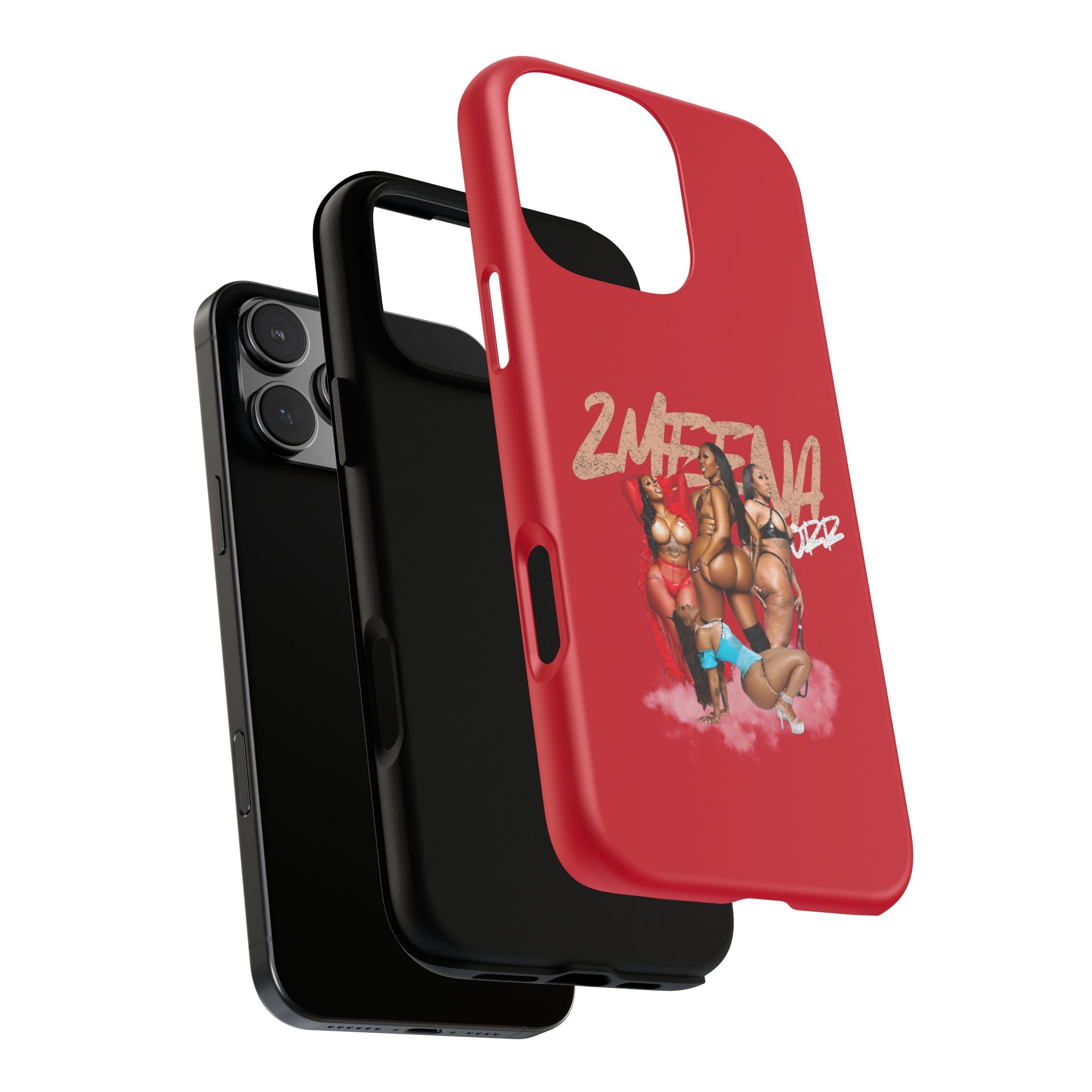 Phone Case - '2MEEZNA' Pin-Up Trio Graphic Slim Protective Cover