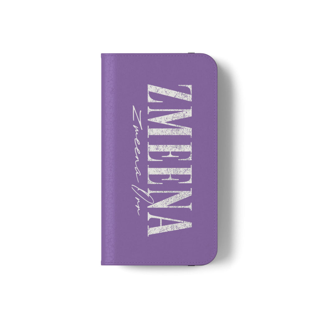 Purple Personalized Flip Phone Case – "Super Wet" Graphic & Name (Tamena)