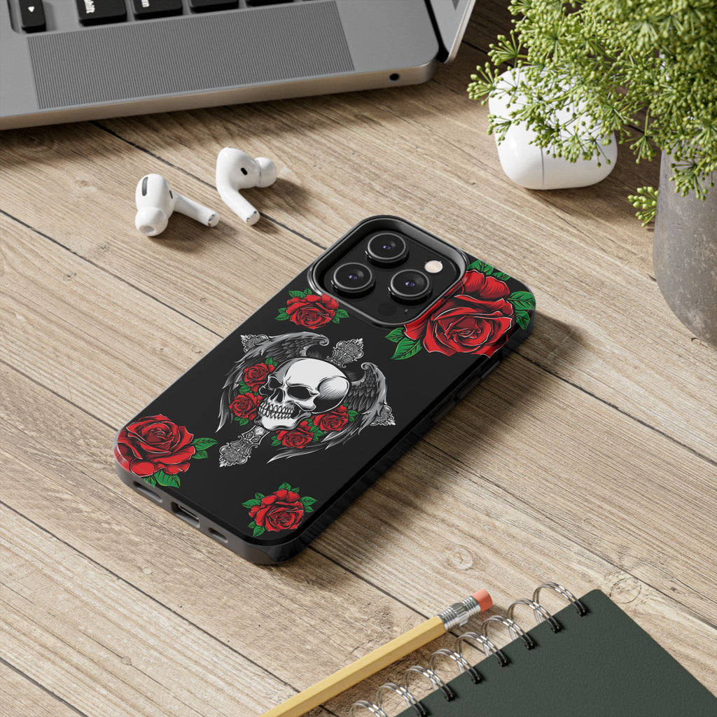 Skull and Rose Phone Case