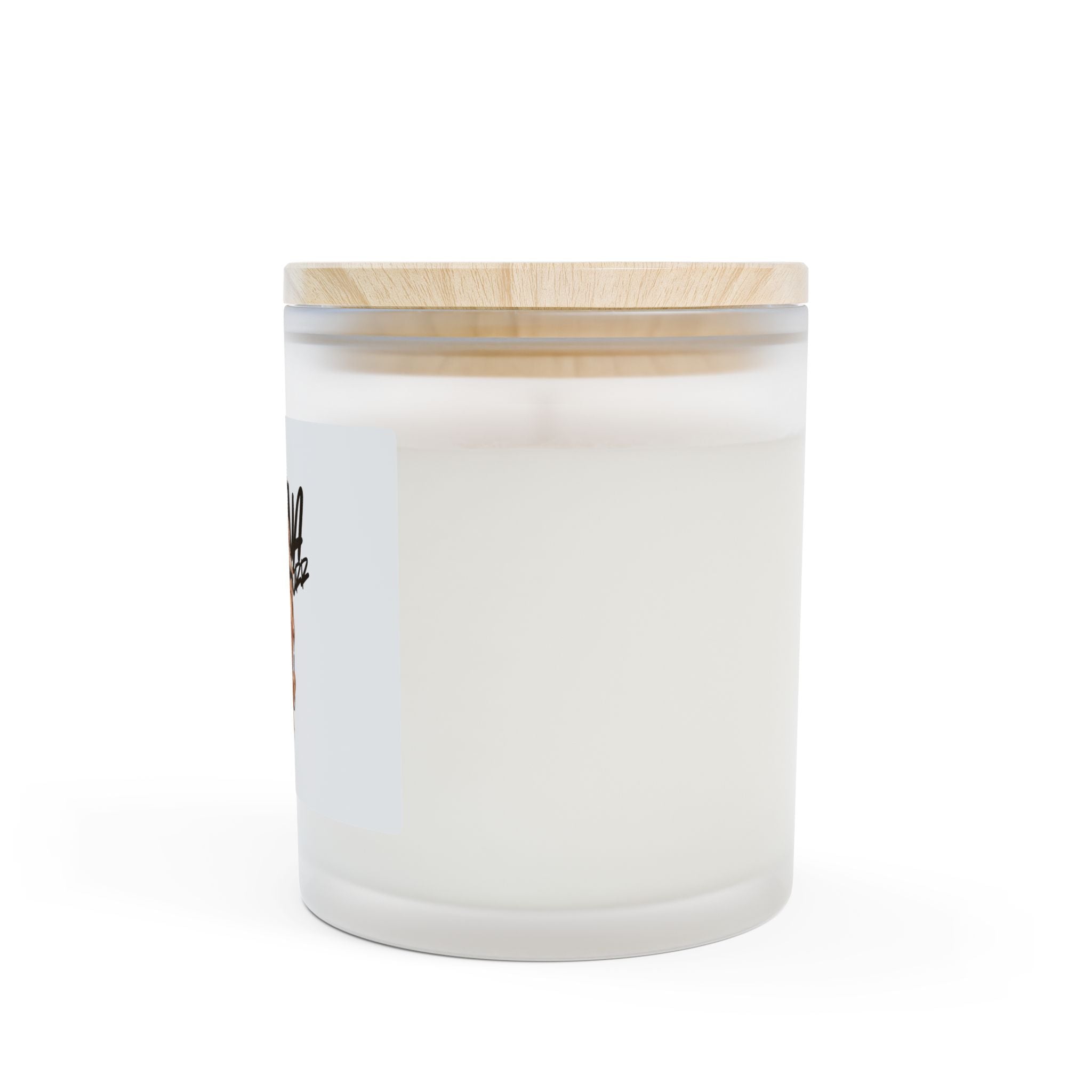 Frosted Glass Candle — Bold Pinup Illustration Scented Soy Candle, 11oz