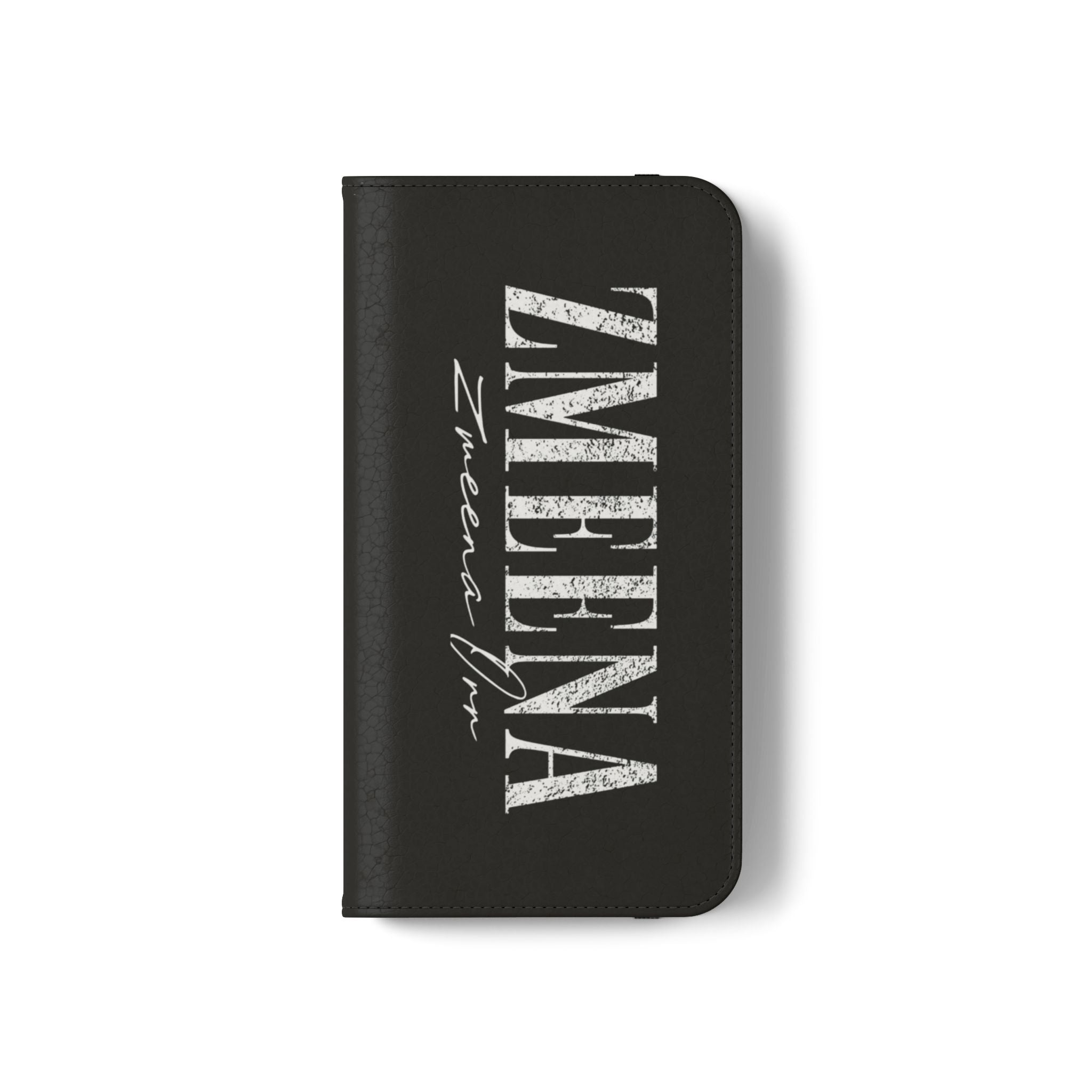 Black Personalized Flip Phone Case – "Super Wet" Graphic & Name (Tamena)