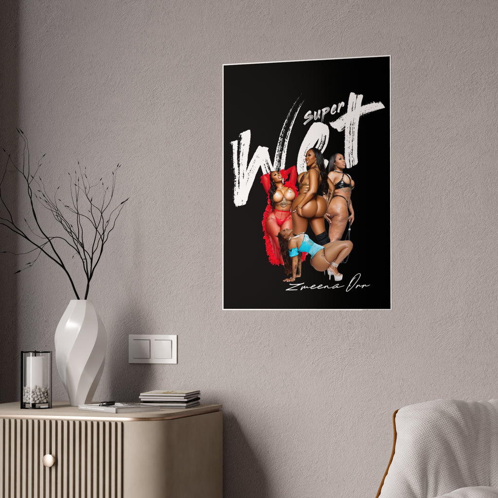Black Gloss Poster — Sexy Pin-Up Curvy Women Art Print