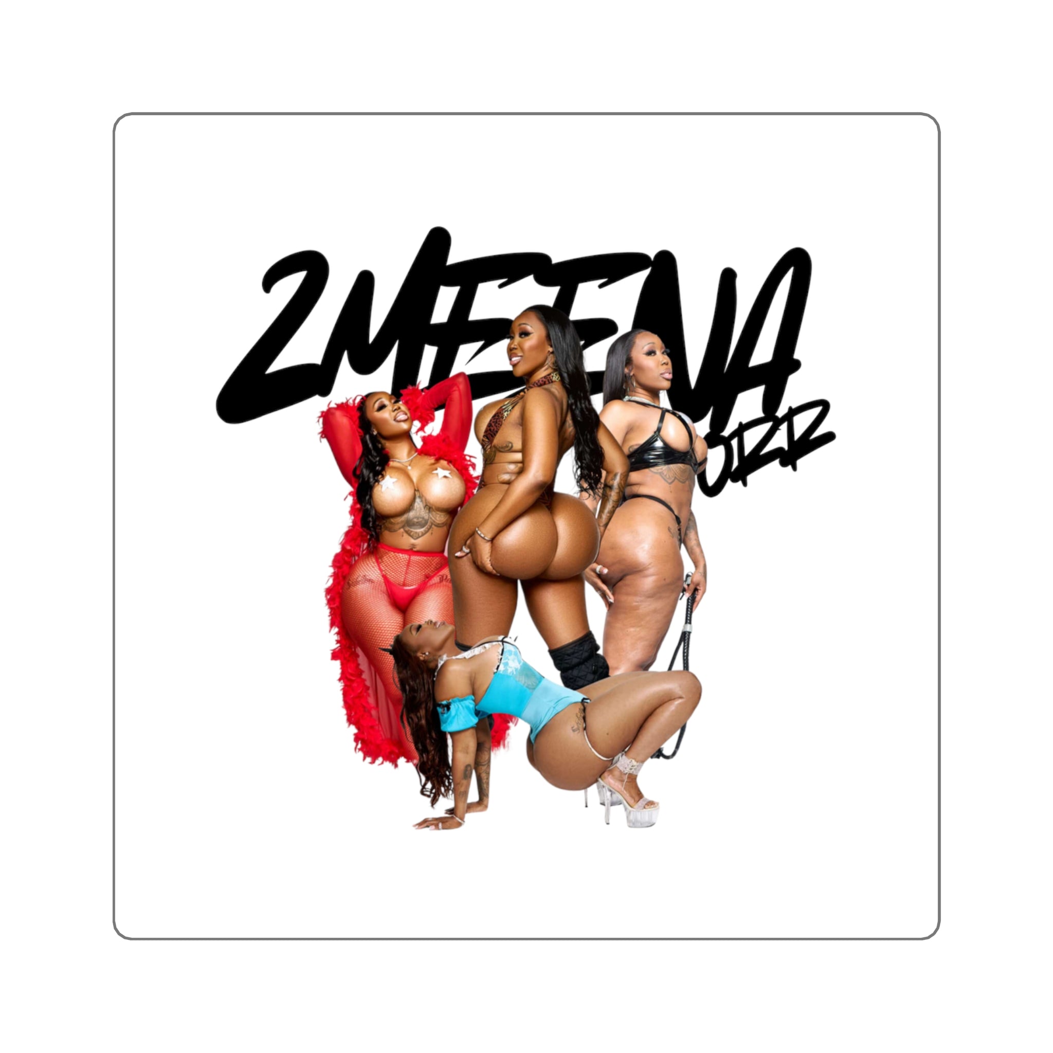 Square Sticker — 2NEFFENA Pinup Girls Design