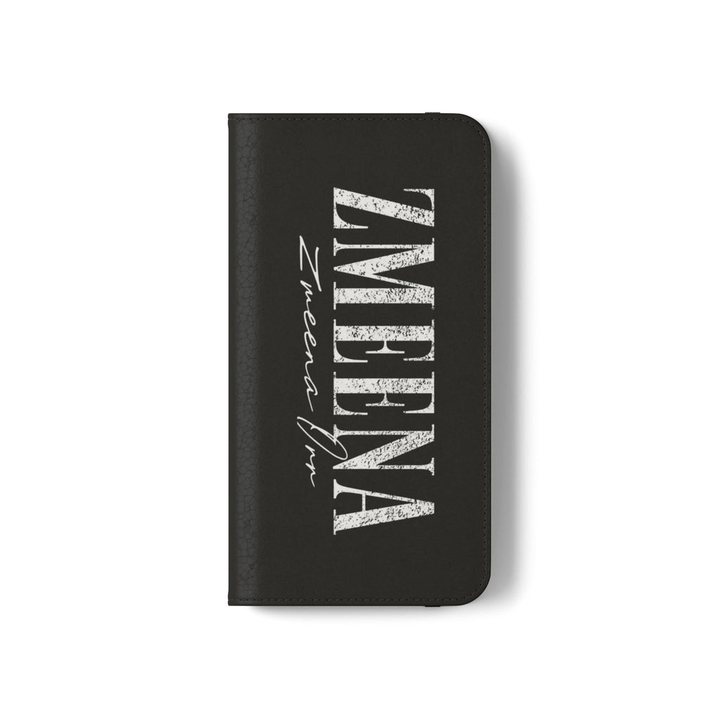 Black Personalized Flip Phone Case – "Super Wet" Graphic & Name (Tamena)
